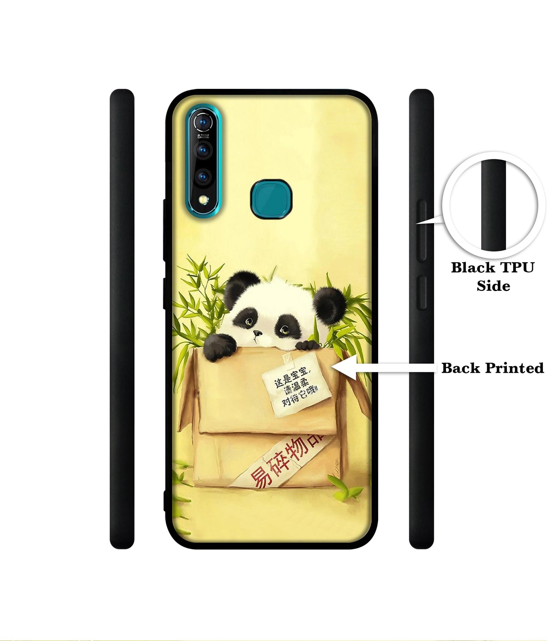 Panda In Box Designer 2D Printed Back Case Cover for Vivo Z1 Pro 4G