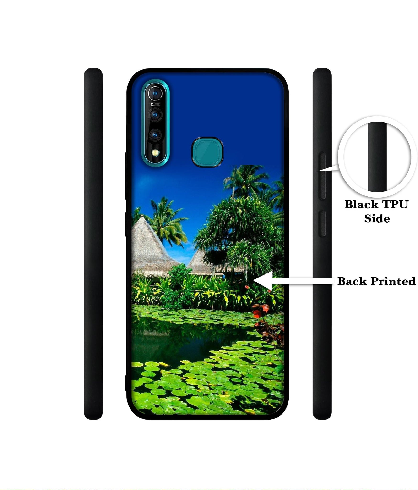 Tropics Water Designer 2D Printed Back Case Cover for Vivo Z1 Pro 4G