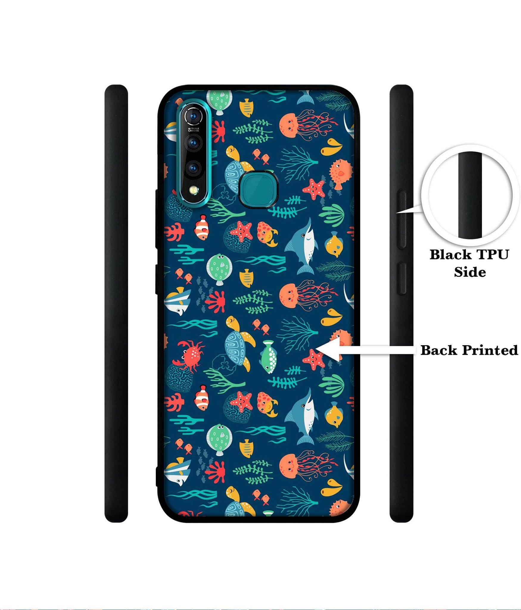 Aquarium Texture Designer 2D Printed Back Case Cover for Vivo Z1 Pro 4G