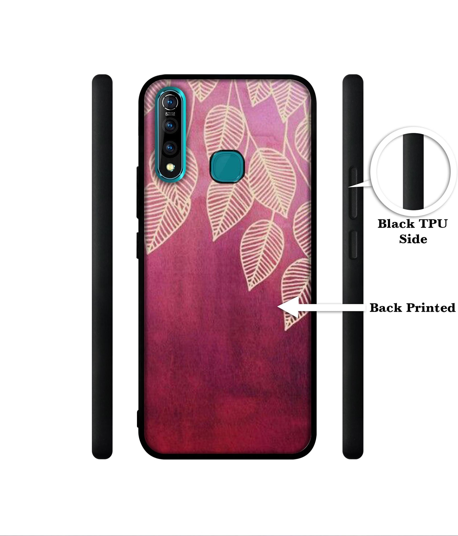 Leaf Pattern Designer 2D Printed Back Case Cover for Vivo Z1 Pro 4G