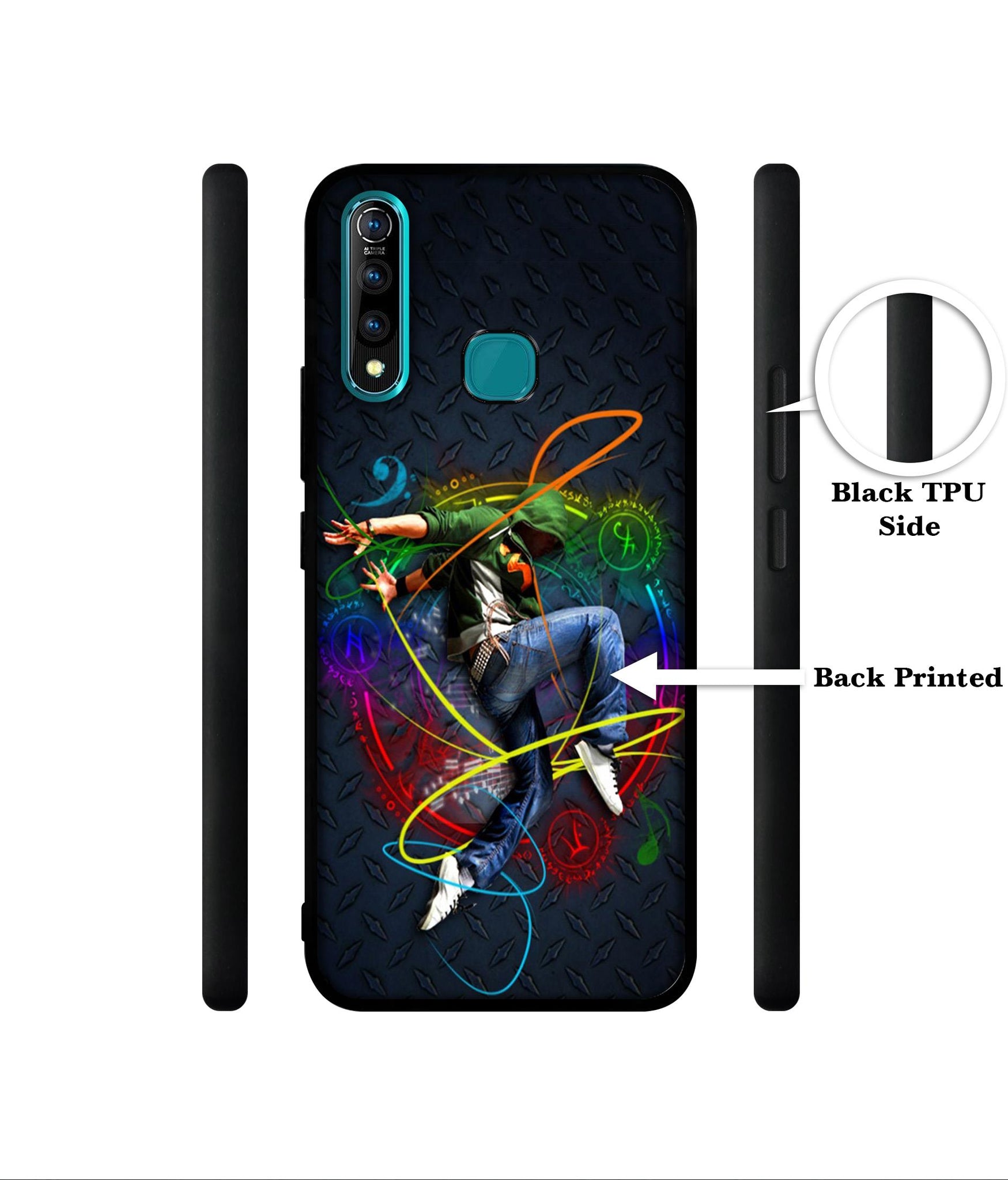 Boy With Music Designer 2D Printed Back Case Cover for Vivo Z1 Pro 4G