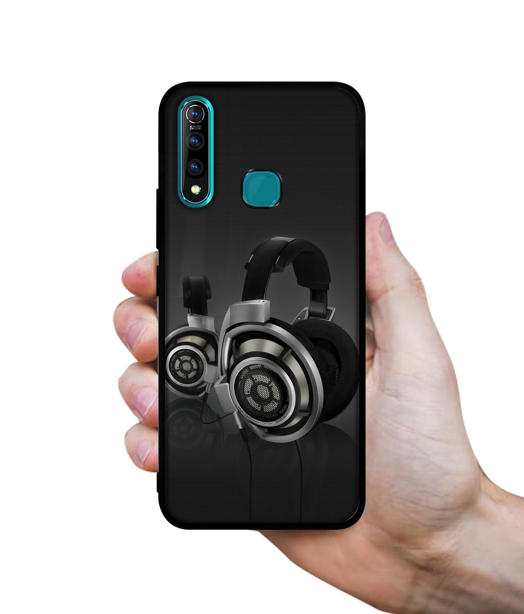 Head Phone Designer 2D Printed Back Case Cover for Vivo Z1 Pro 4G