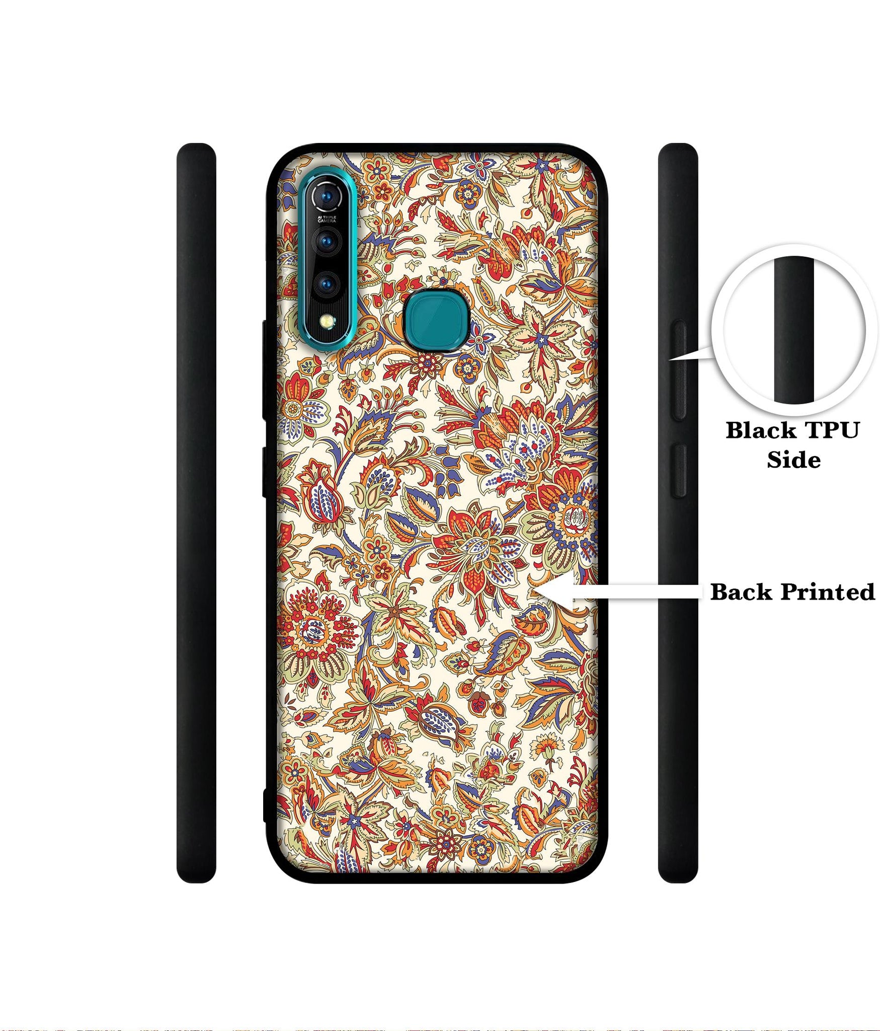 Floral Designer 2D Printed Back Case Cover for Vivo Z1 Pro 4G