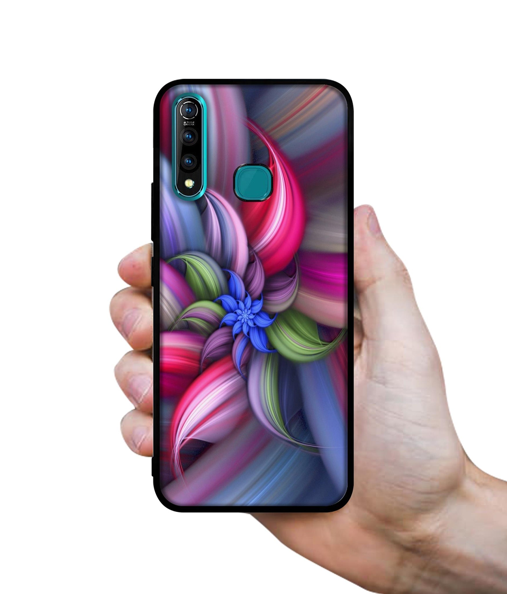 Colorful Flower Designer 2D Printed Back Case Cover for Vivo Z1 Pro 4G