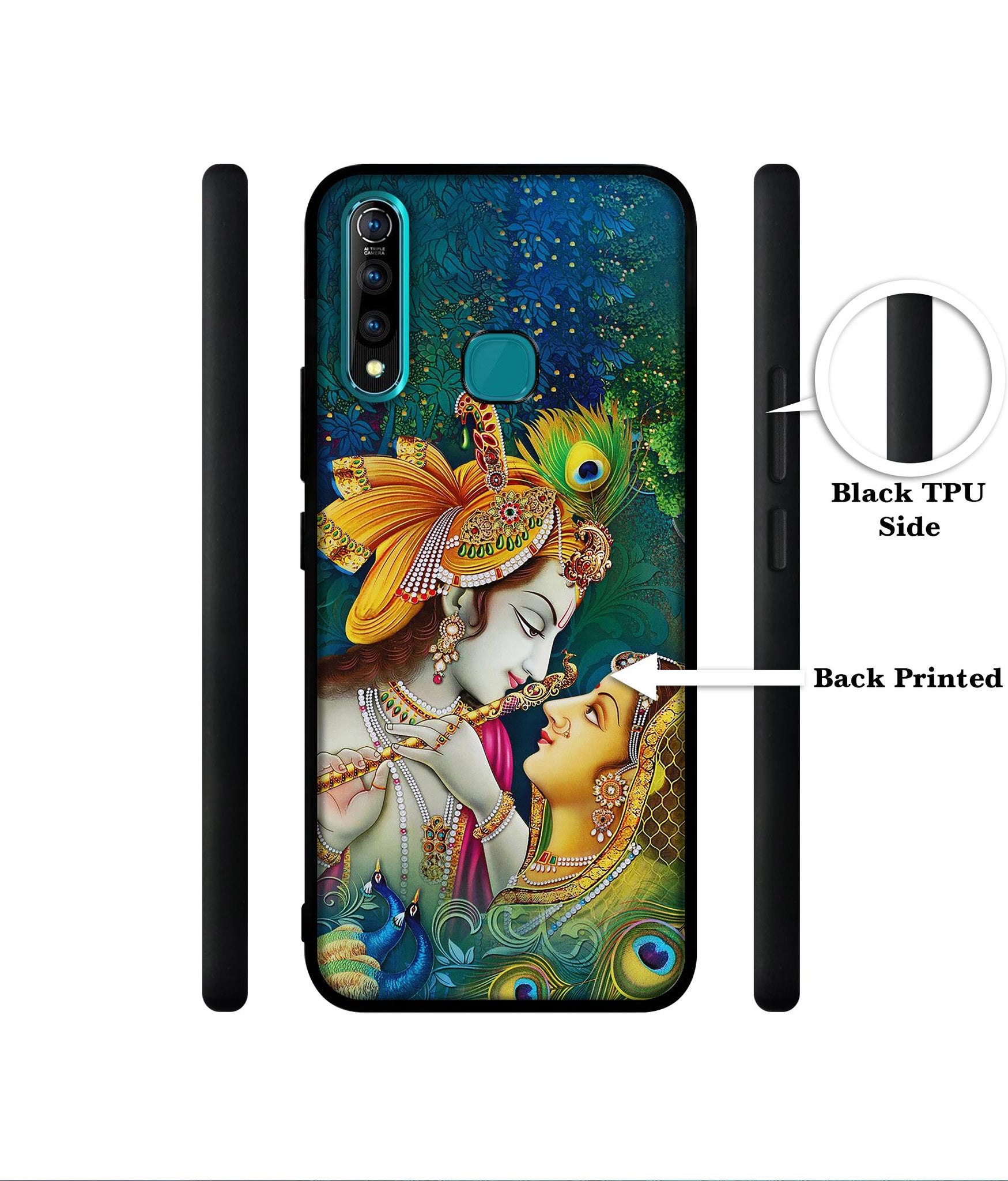 Radha Kishan Love Designer 2D Printed Back Case Cover for Vivo Z1 Pro 4G