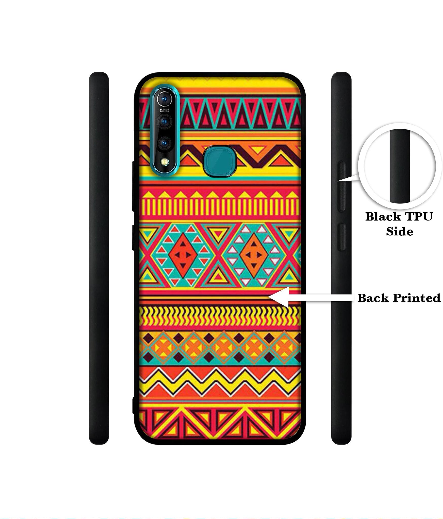 Artistic Rangoli Designer 2D Printed Back Case Cover for Vivo Z1 Pro 4G