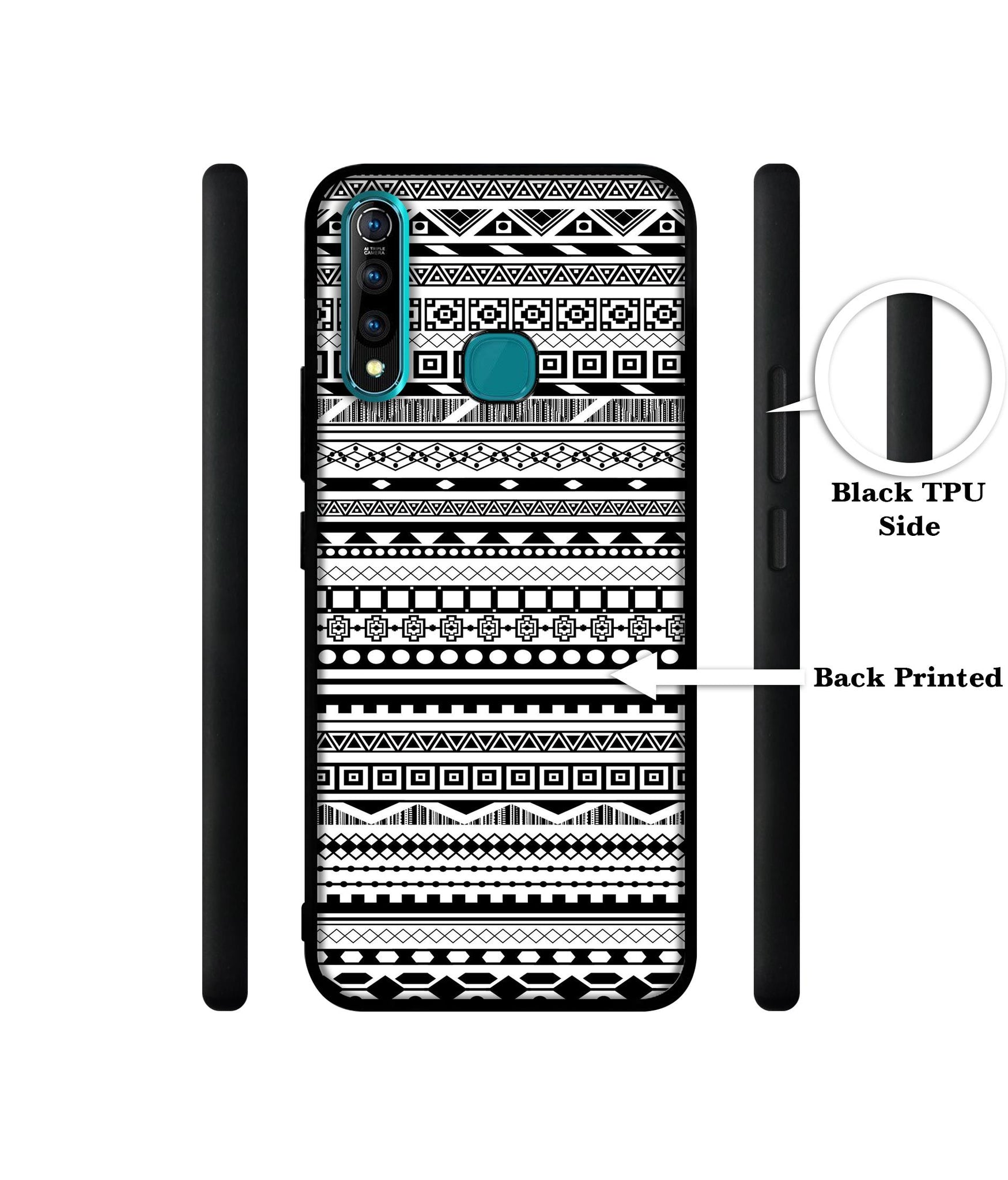 Black & White Patterns Designer 2D Printed Back Case Cover for Vivo Z1 Pro 4G