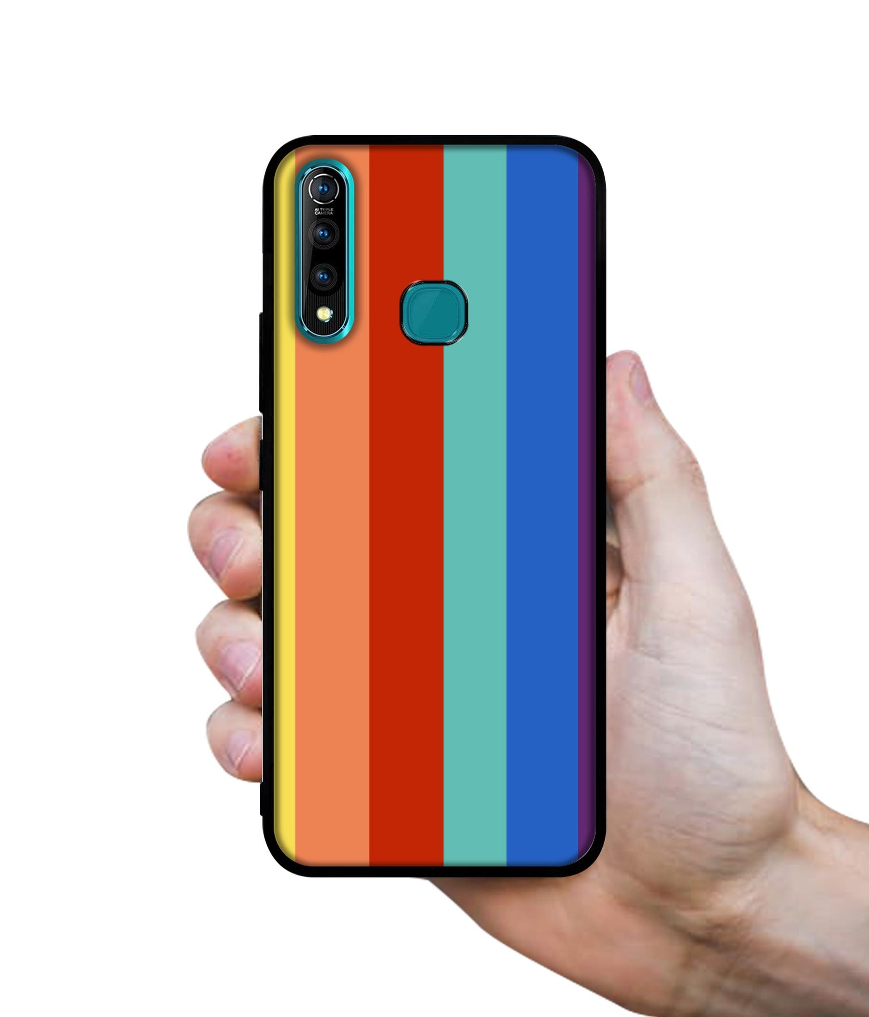 Rainbow Colors Designer 2D Printed Back Case Cover for Vivo Z1 Pro 4G