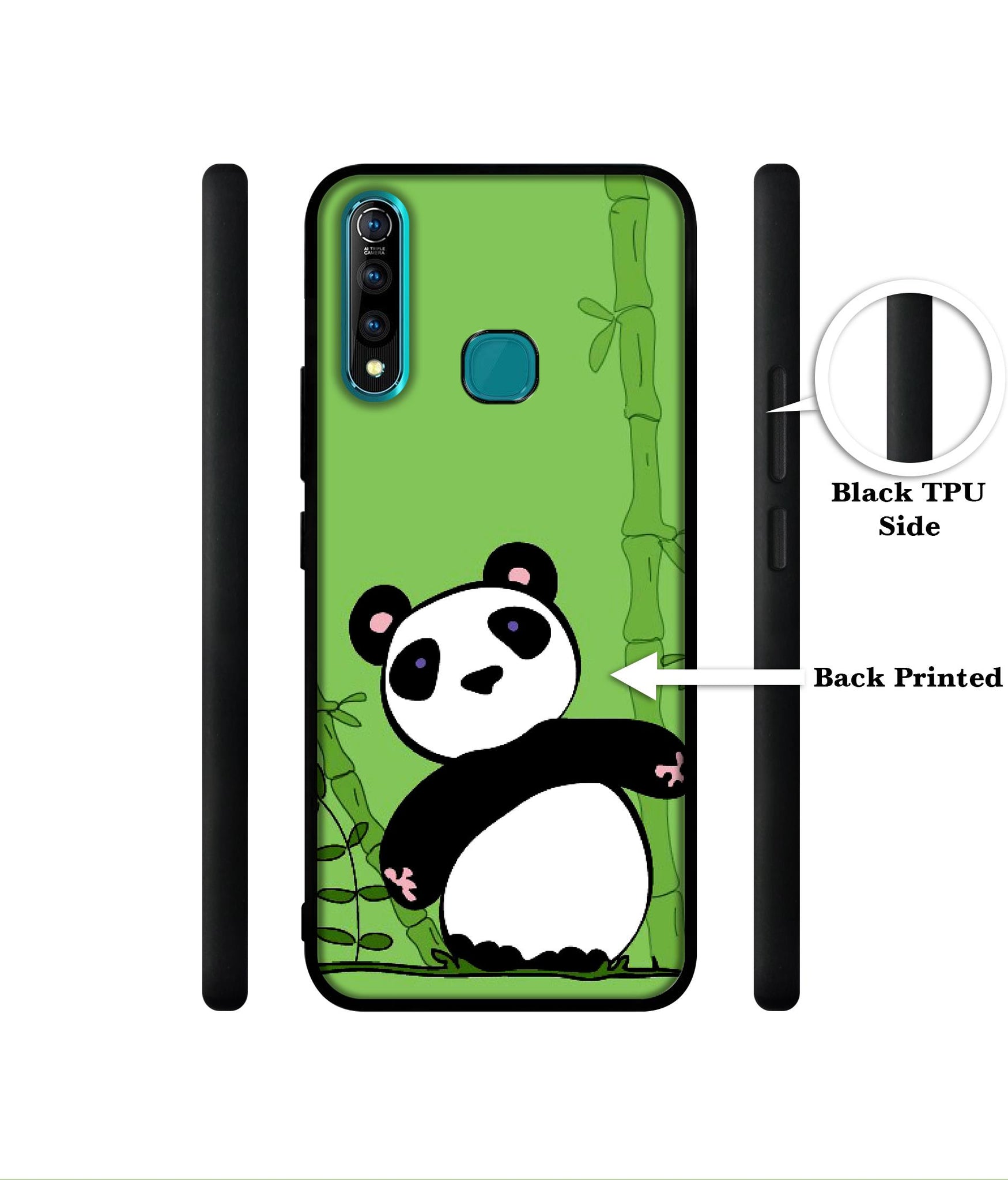 Panda with Bamboo Designer 2D Printed Back Case Cover for Vivo Z1 Pro 4G
