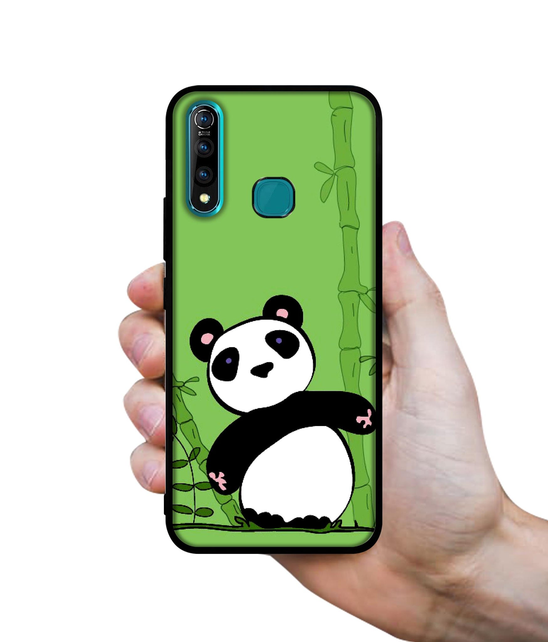 Panda with Bamboo Designer 2D Printed Back Case Cover for Vivo Z1 Pro 4G