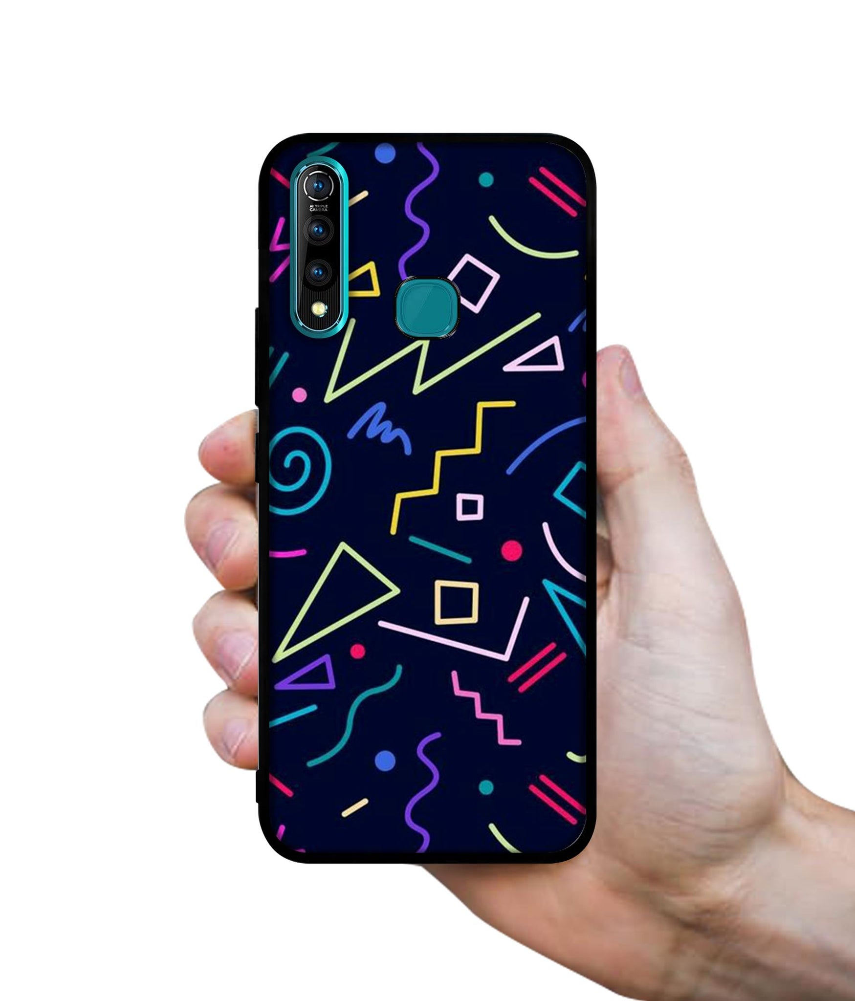 Retro Abstract Designer 2D Printed Back Case Cover for Vivo Z1 Pro 4G