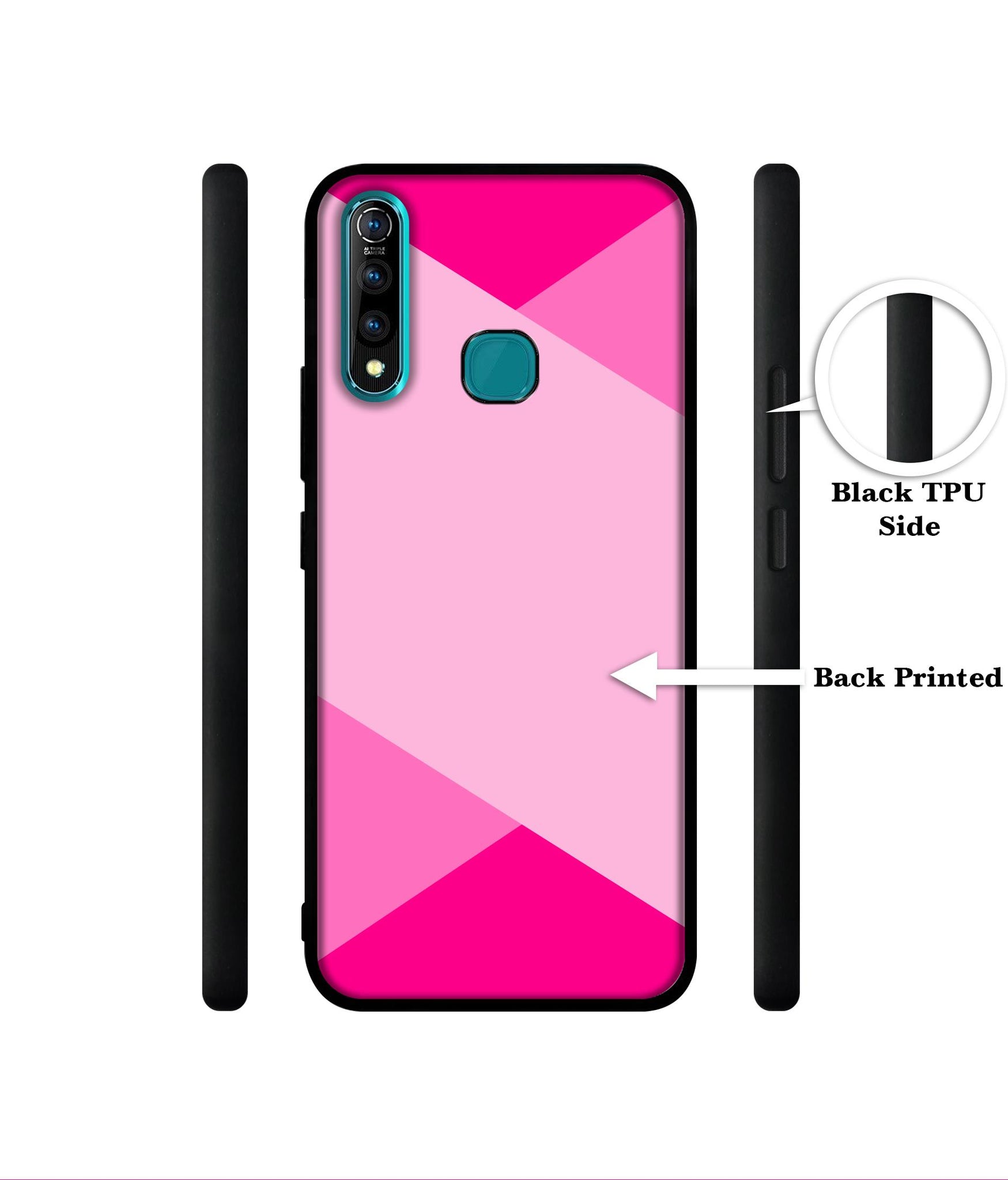 Pink Cross Vector Designer 2D Printed Back Case Cover for Vivo Z1 Pro 4G