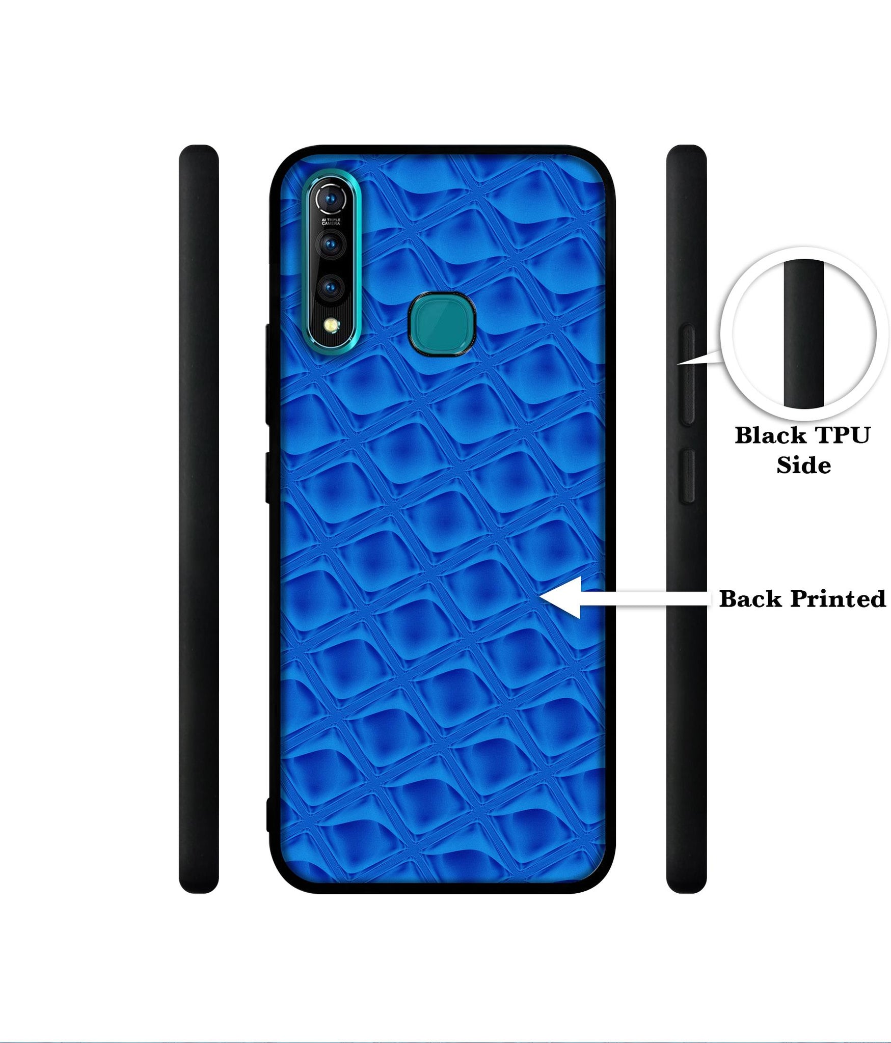Blue Diamond Designer 2D Printed Back Case Cover for Vivo Z1 Pro 4G