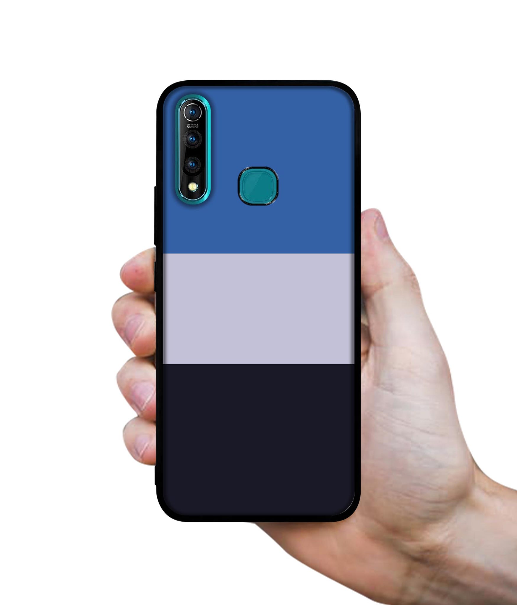 Three Color Stripes Designer 2D Printed Back Case Cover for Vivo Z1 Pro 4G