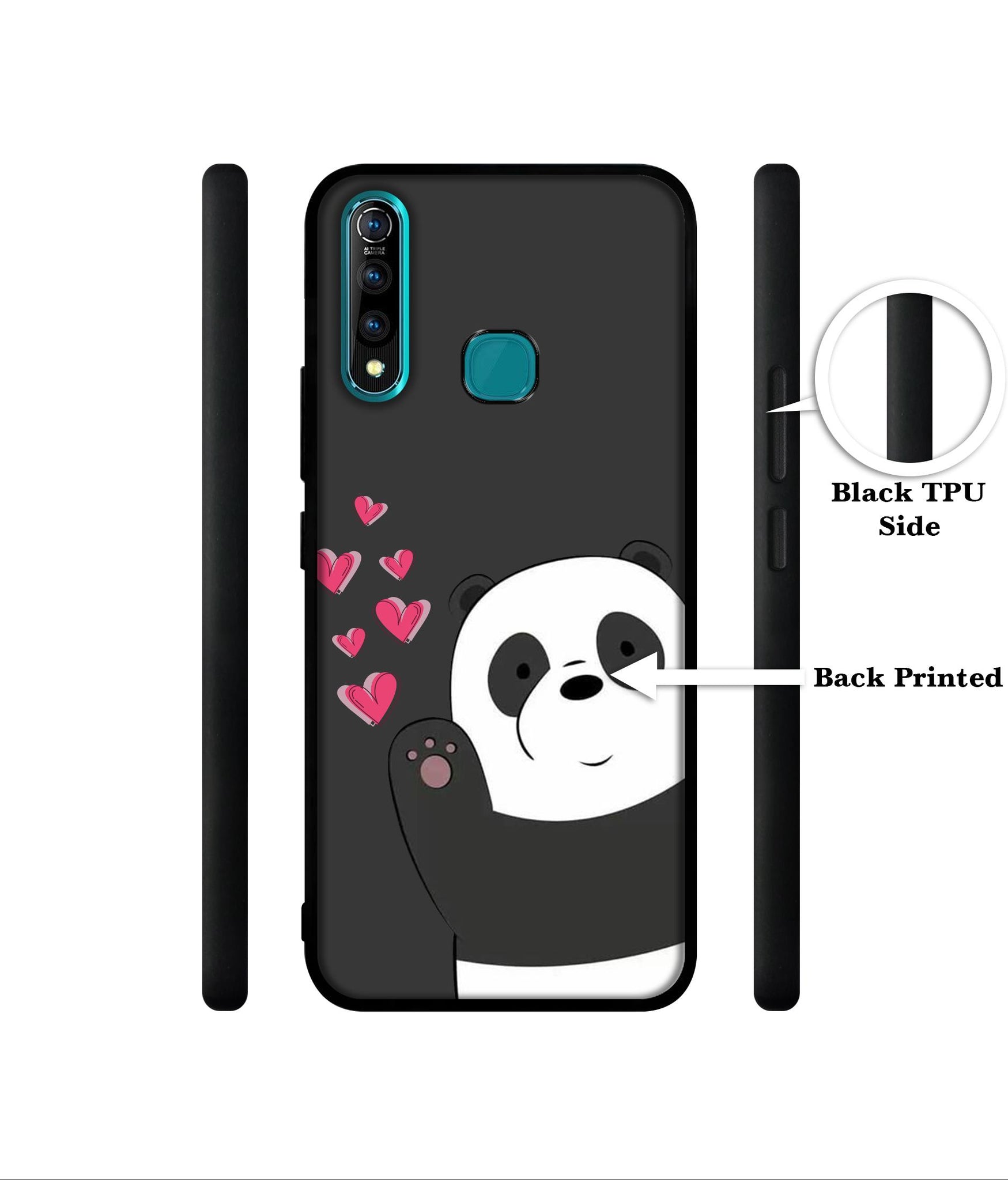 Love Panda Designer 2D Printed Back Case Cover for Vivo Z1 Pro 4G