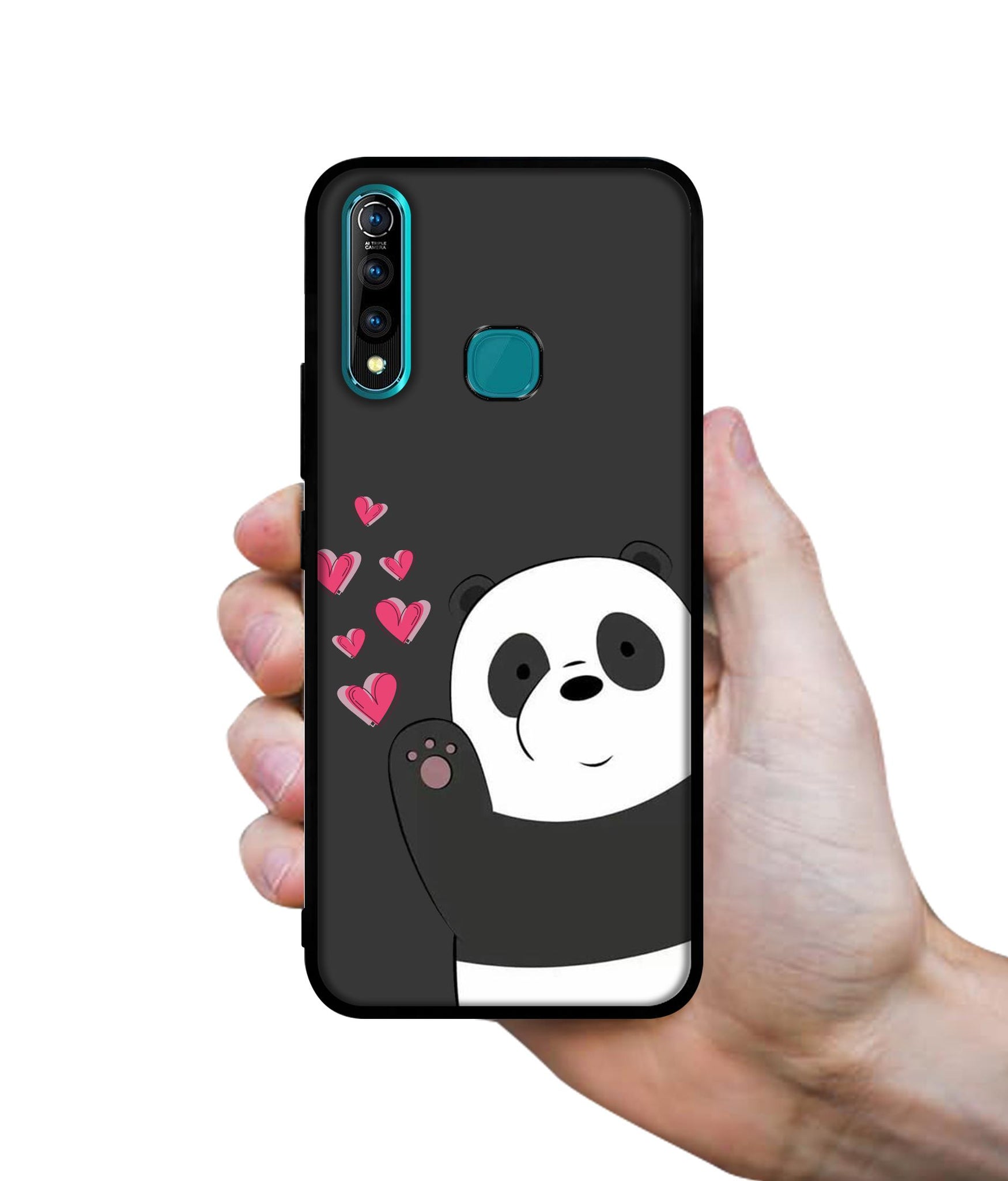 Love Panda Designer 2D Printed Back Case Cover for Vivo Z1 Pro 4G