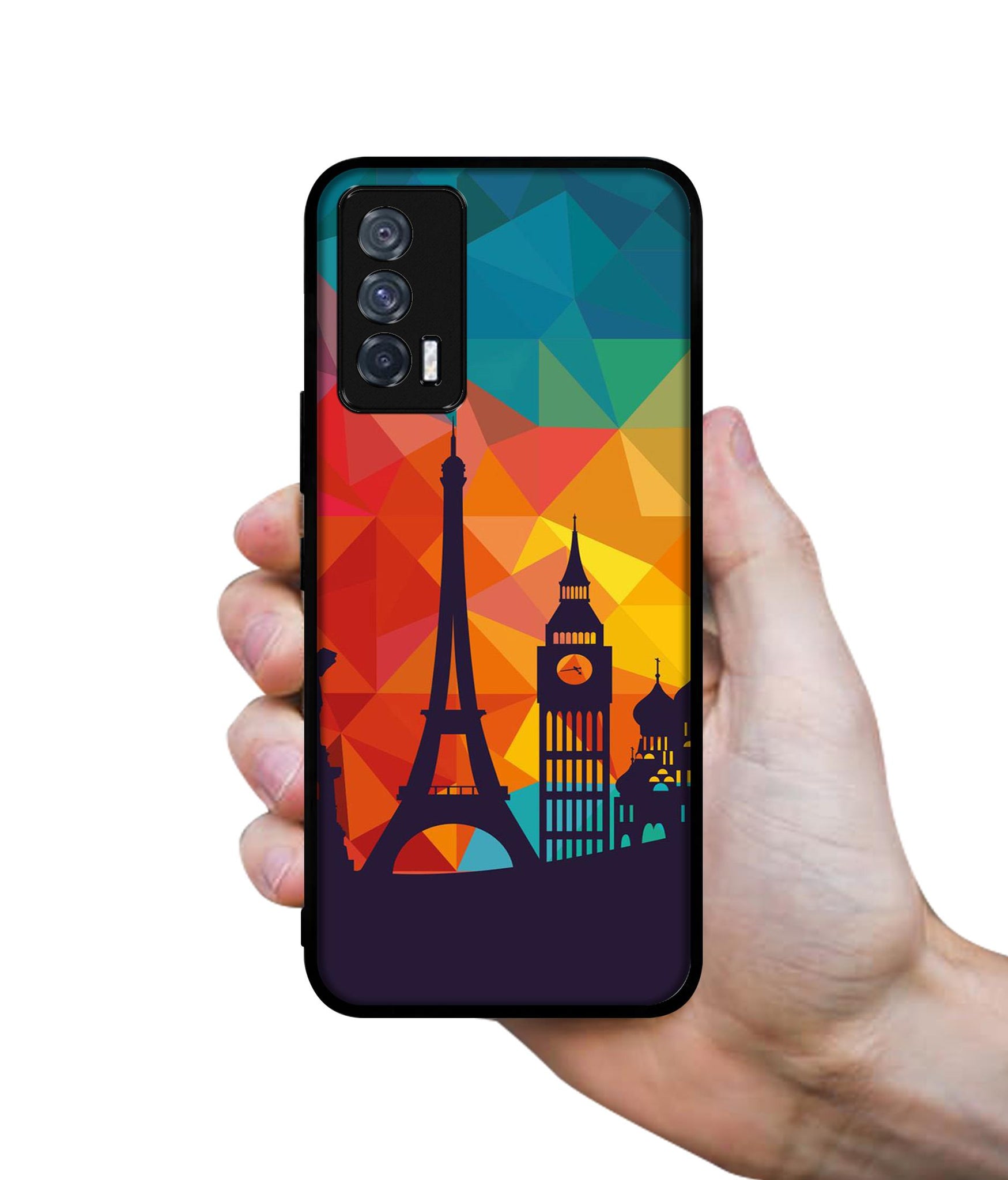 Colored Paris Designer 2D Printed Back Case Cover for iQOO Neo 5 5G