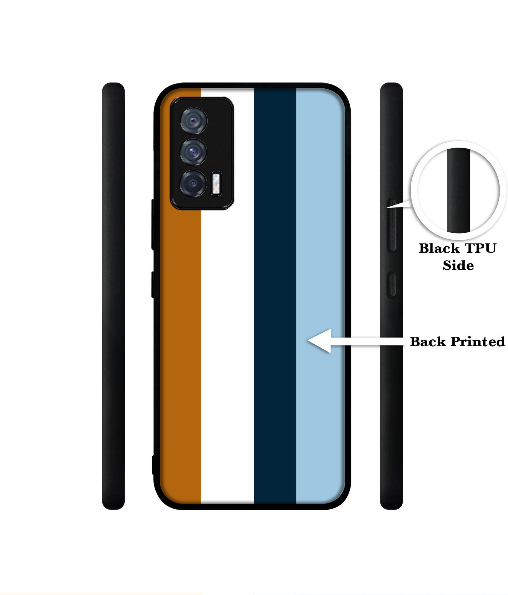 Color Stripes Designer 2D Printed Back Case Cover for iQOO Neo 5 5G