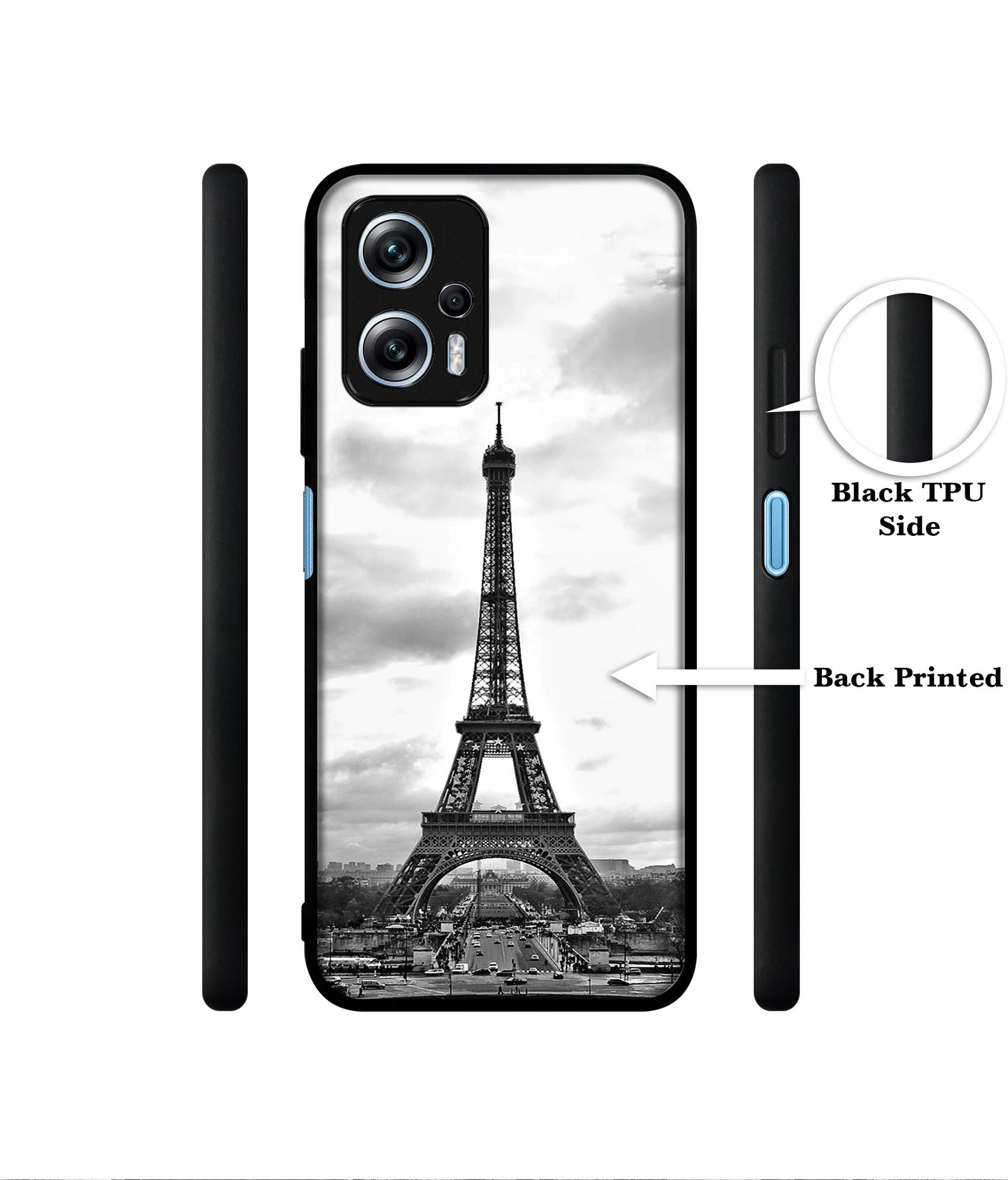 Eiffel Tower Designer 2D Printed Back Case Cover for Mi Redmi K50i 5G