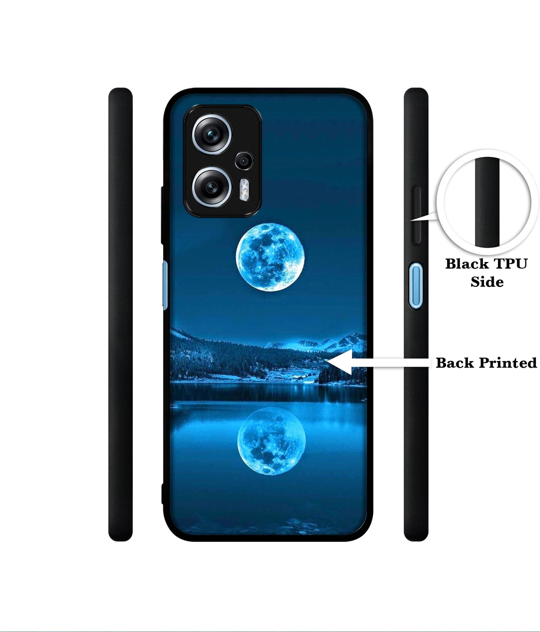 Awesome Moon Designer 2D Printed Back Case Cover for Mi Redmi K50i 5G