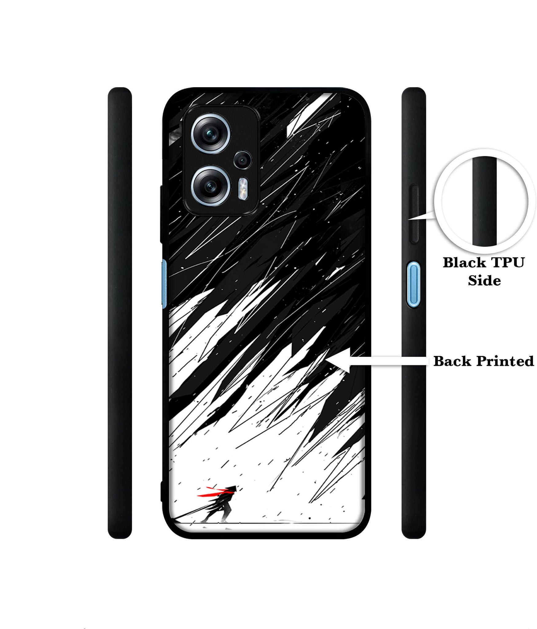 Geometric Strom Designer 2D Printed Back Case Cover for Mi Redmi K50i 5G