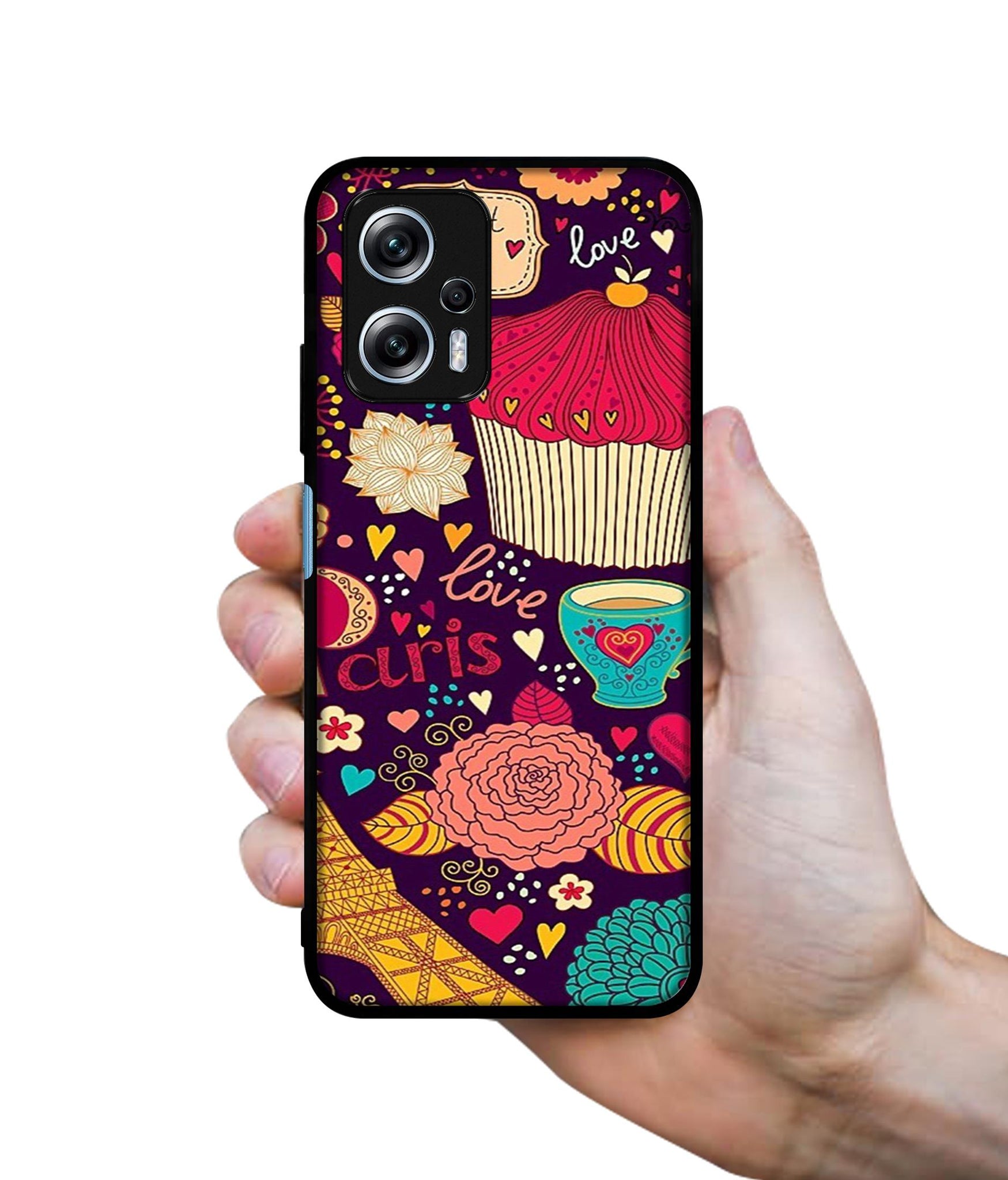 Paris Flower Love Designer 2D Printed Back Case Cover for Mi Redmi K50i 5G