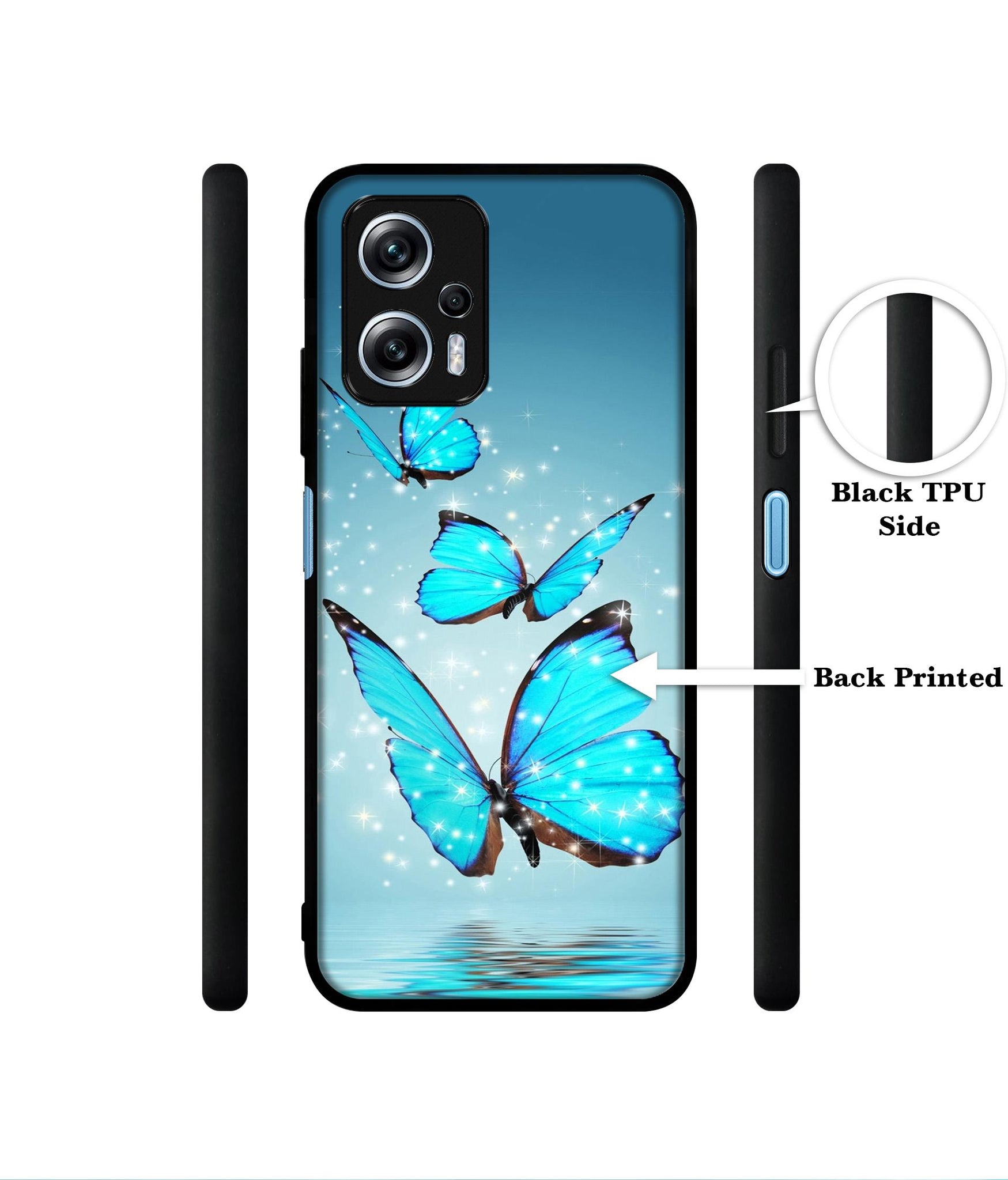 Flying Butterflies Designer 2D Printed Back Case Cover for Mi Redmi K50i 5G