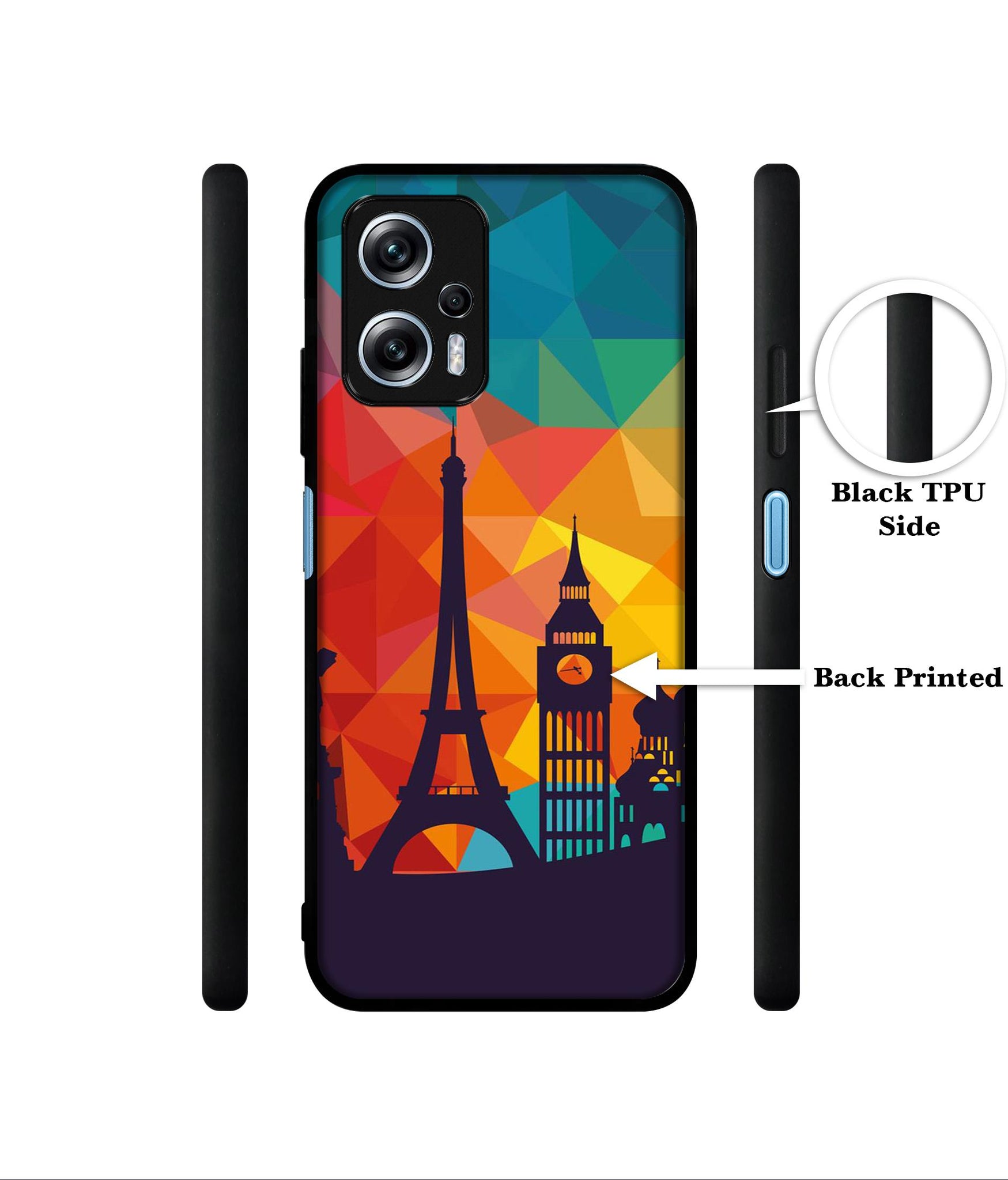 Colored Paris Designer 2D Printed Back Case Cover for Mi Redmi K50i 5G