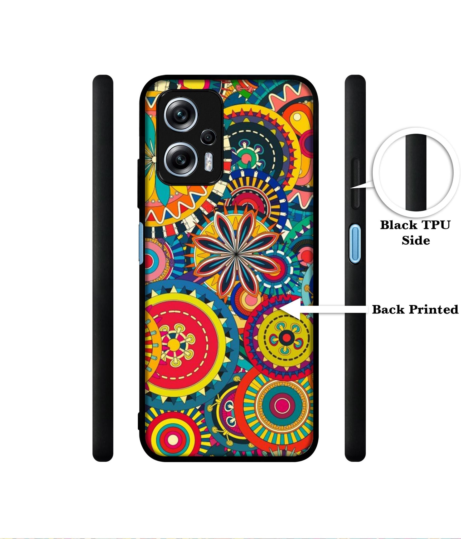 Ring Pattern Print Designer 2D Printed Back Case Cover for Mi Redmi K50i 5G