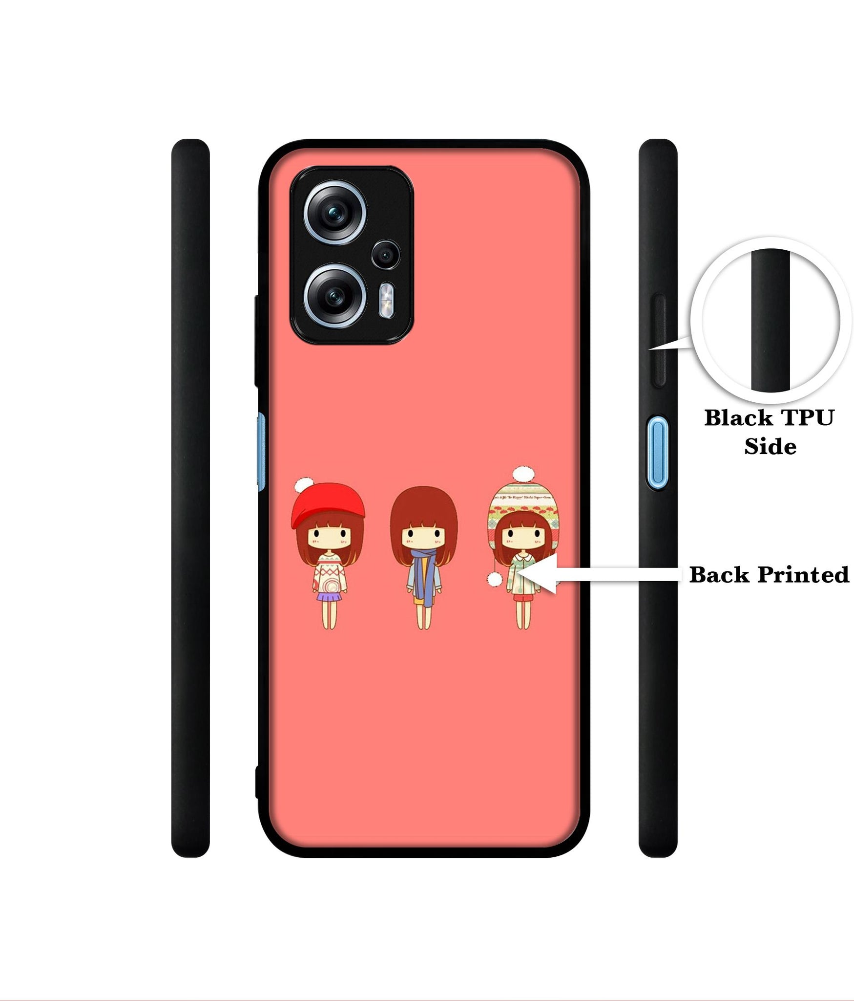 Cute Girls Designer 2D Printed Back Case Cover for Mi Redmi K50i 5G