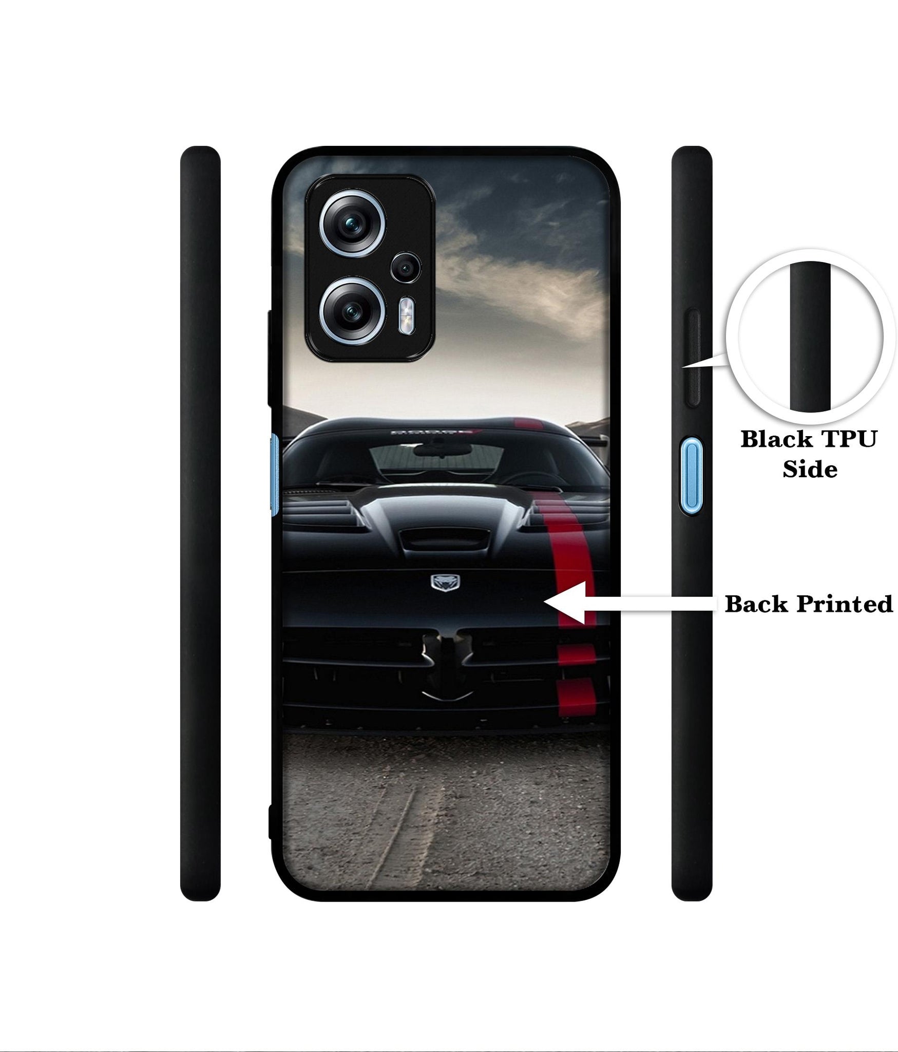 Sports Car Pattern Designer 2D Printed Back Case Cover for Mi Redmi K50i 5G