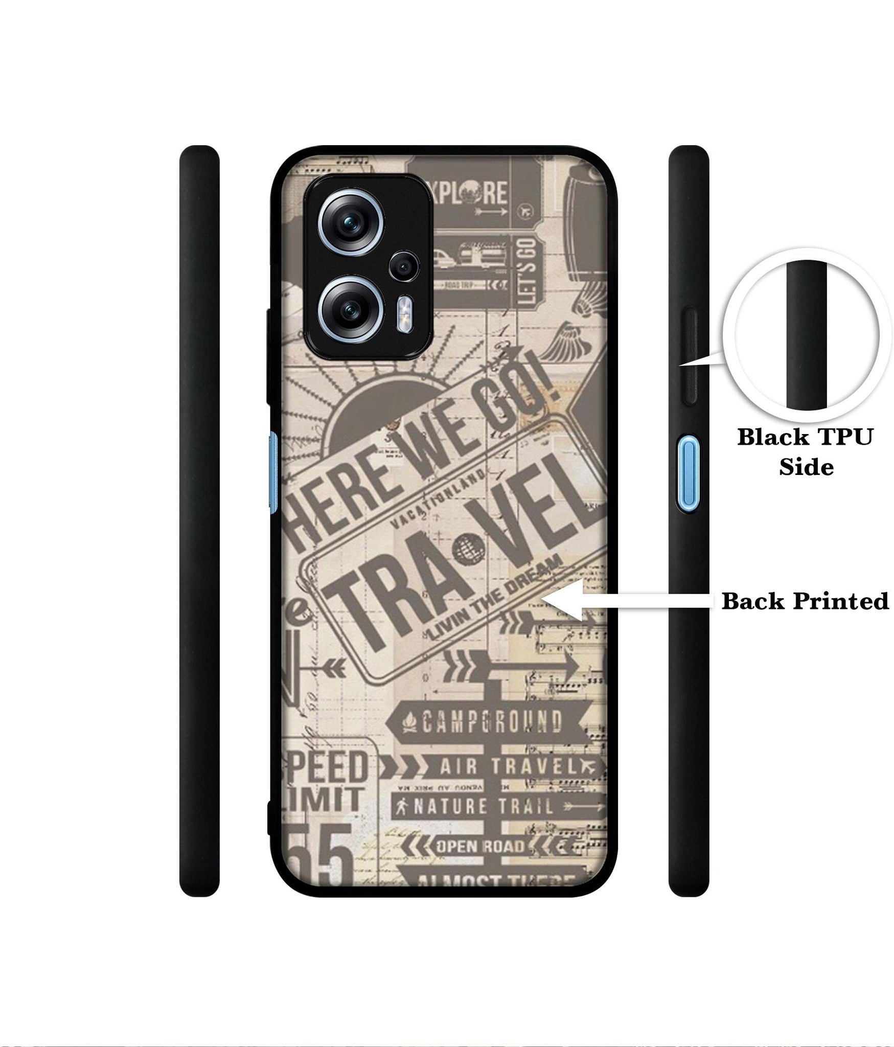 Travel Designer 2D Printed Back Case Cover for Mi Redmi K50i 5G