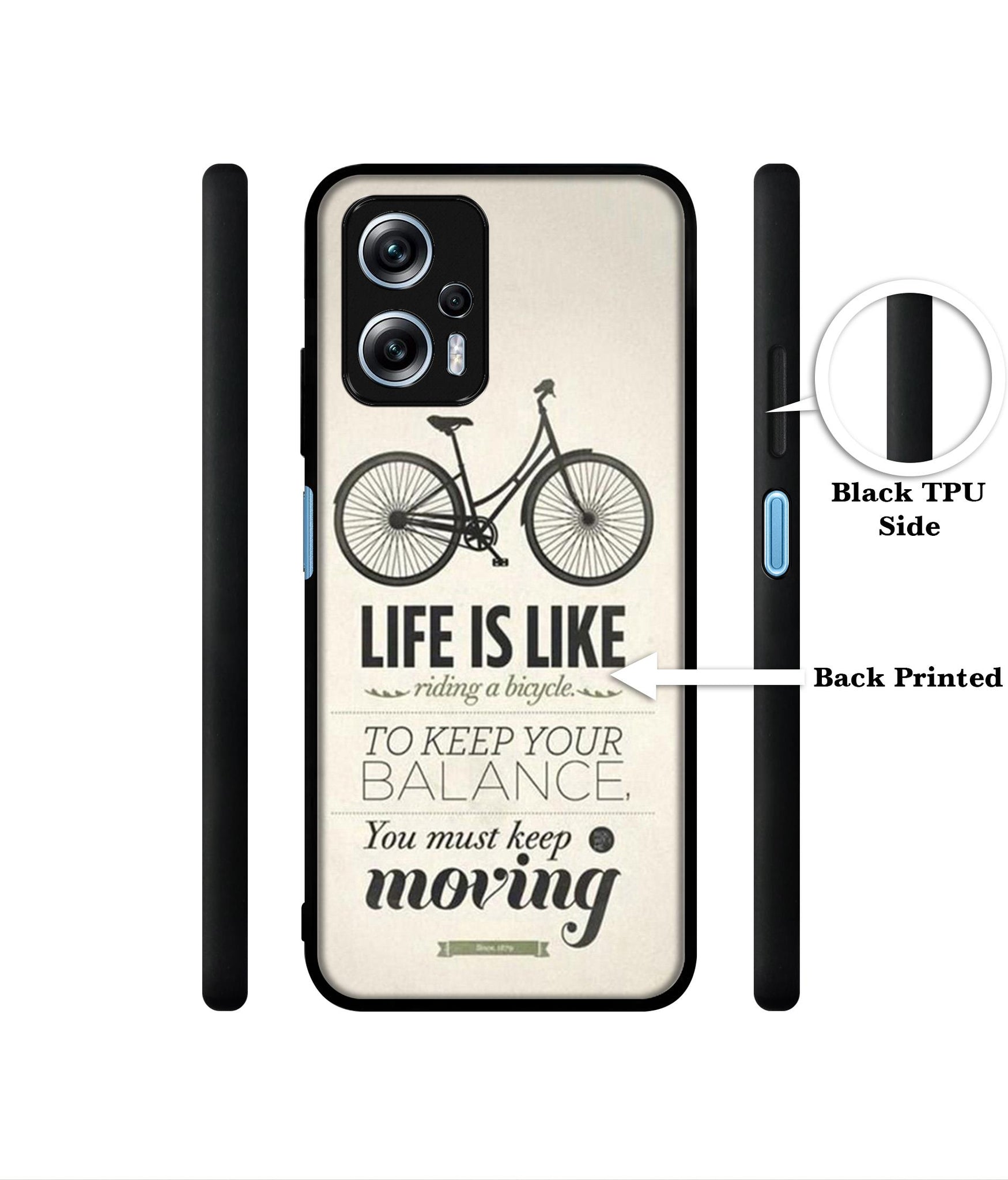 Life is Like Moving Designer 2D Printed Back Case Cover for Mi Redmi K50i 5G