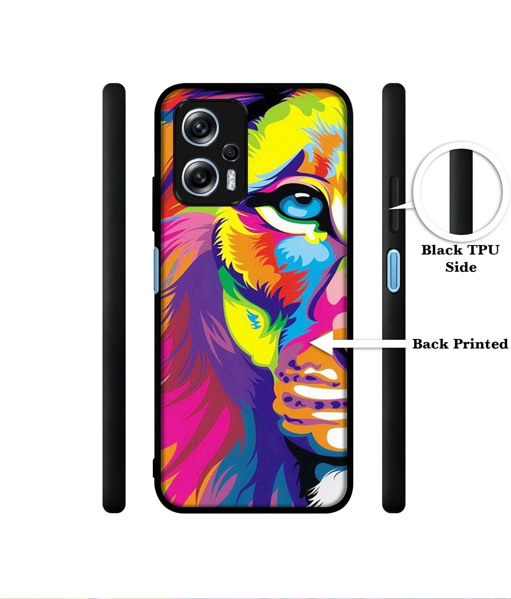 Lion Designer 2D Printed Back Case Cover for Mi Redmi K50i 5G