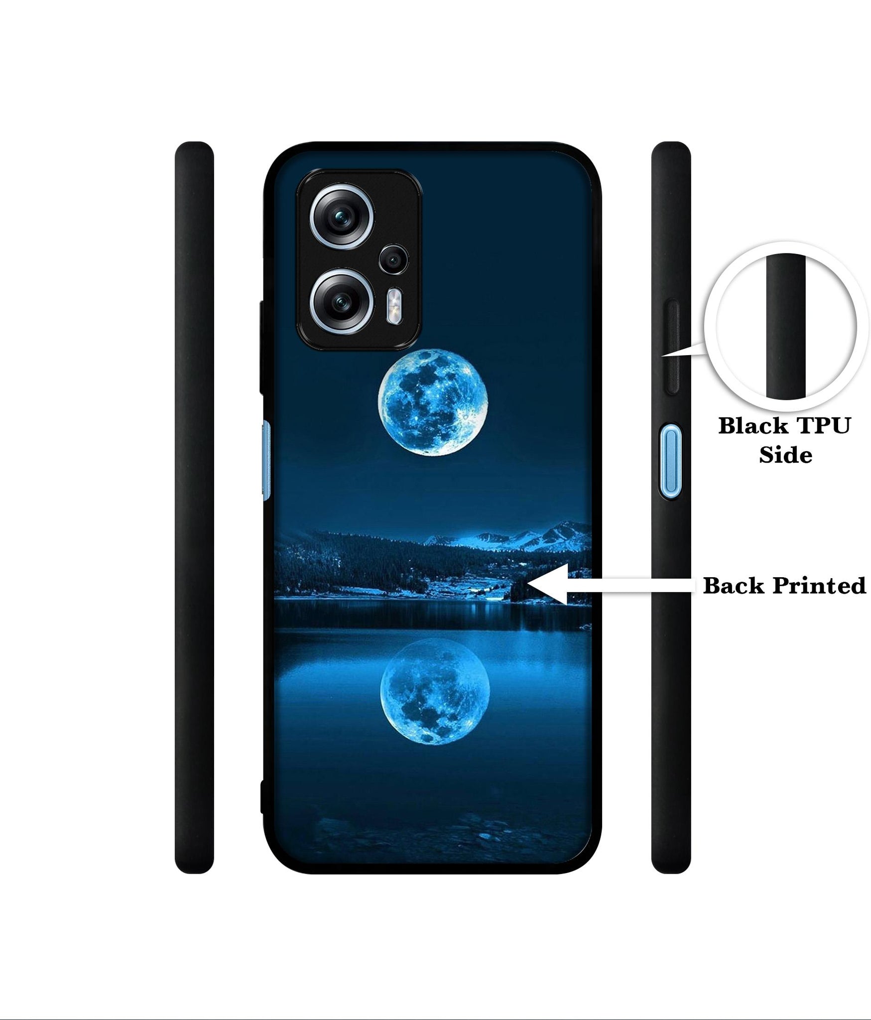 Moon Pattern Print Designer 2D Printed Back Case Cover for Mi Redmi K50i 5G