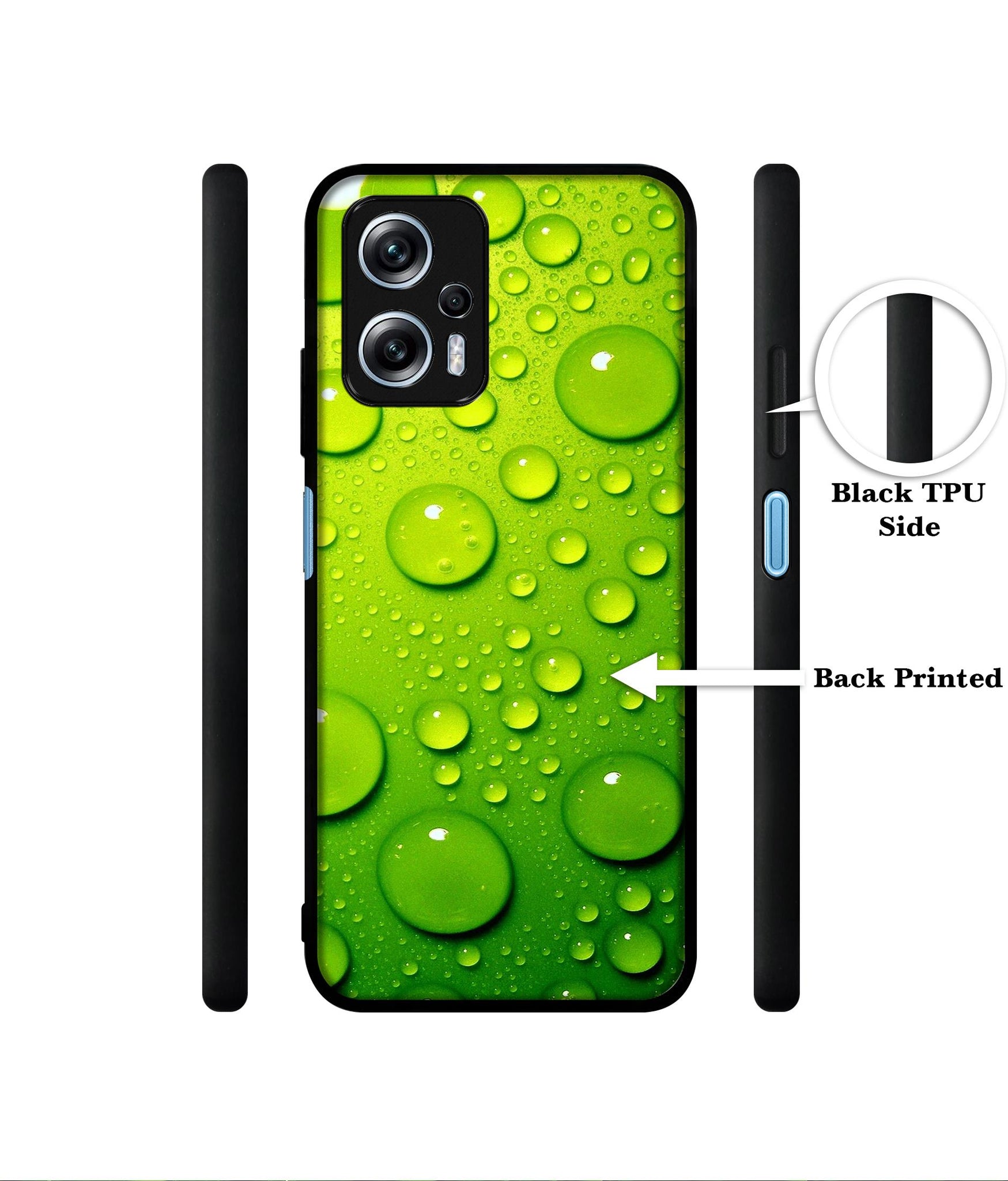 Green Bubbles Designer 2D Printed Back Case Cover for Mi Redmi K50i 5G