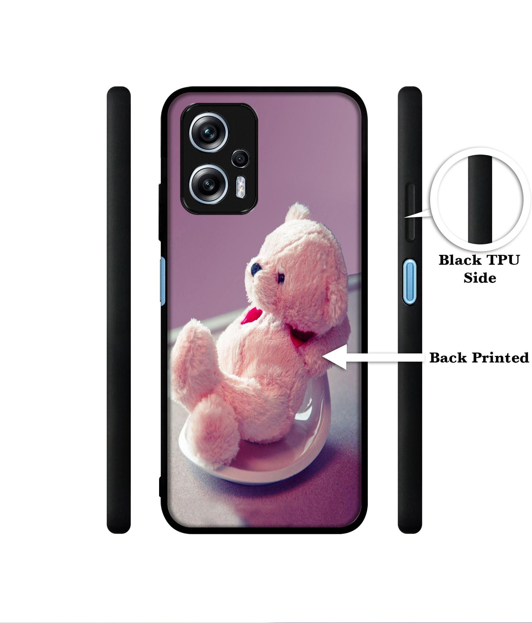 Cute Teddy Bear Designer 2D Printed Back Case Cover for Mi Redmi K50i 5G