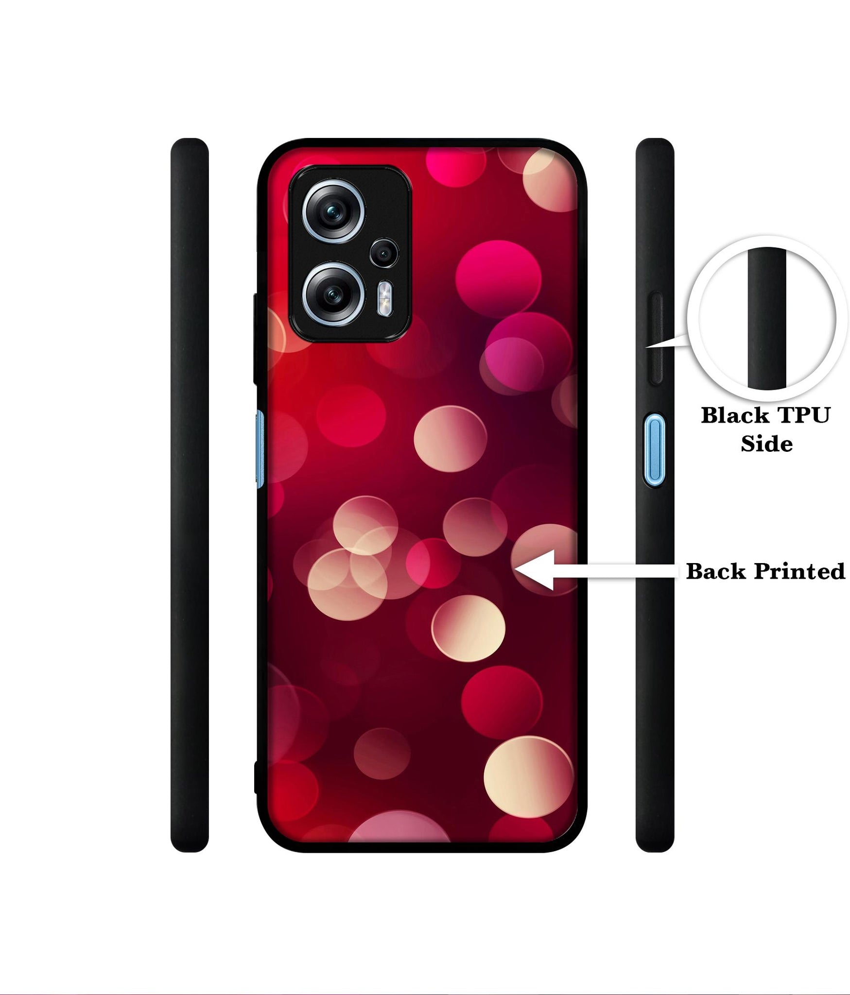 3D Circles Designer 2D Printed Back Case Cover for Mi Redmi K50i 5G