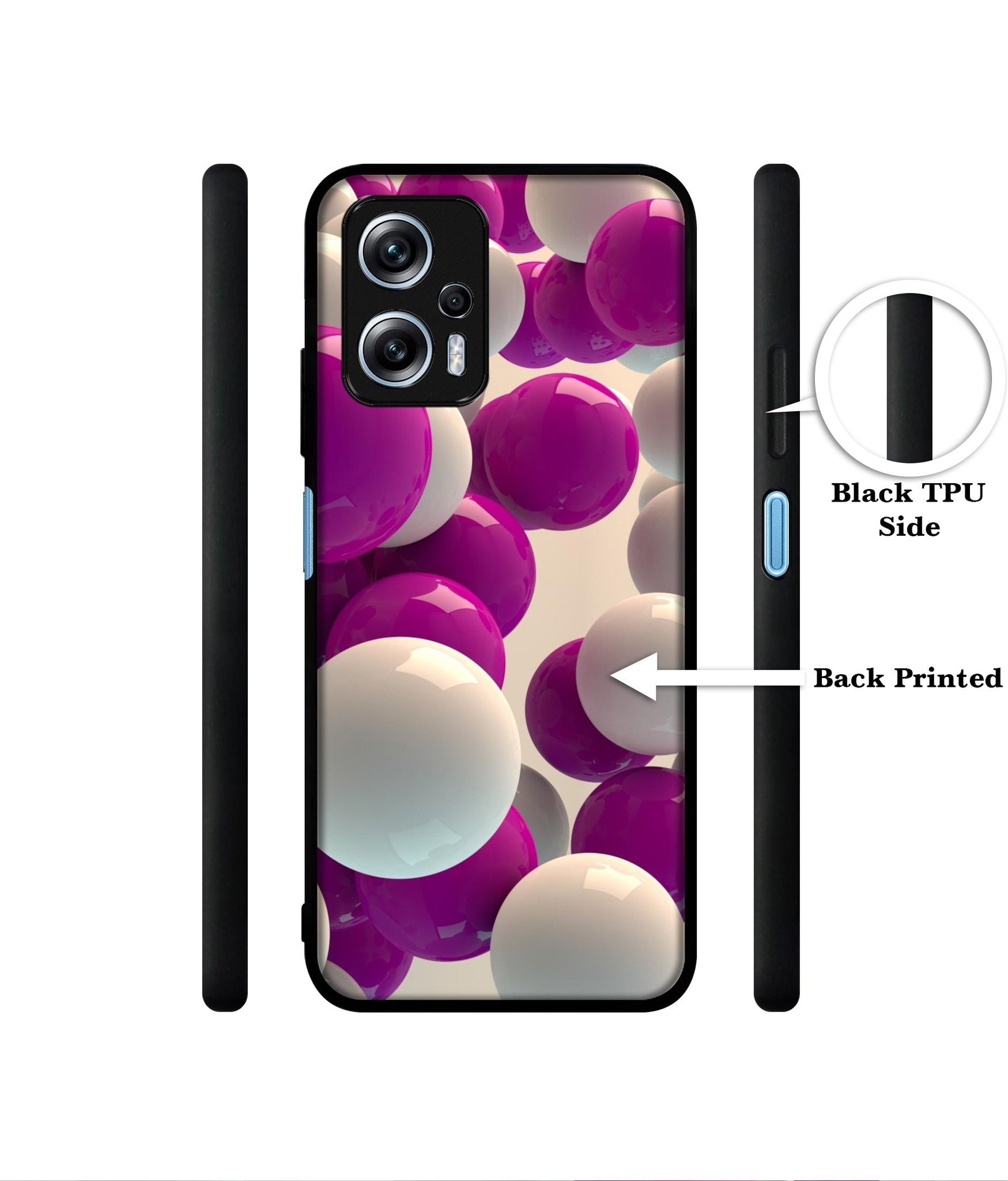 3D Balloons Designer 2D Printed Back Case Cover for Mi Redmi K50i 5G