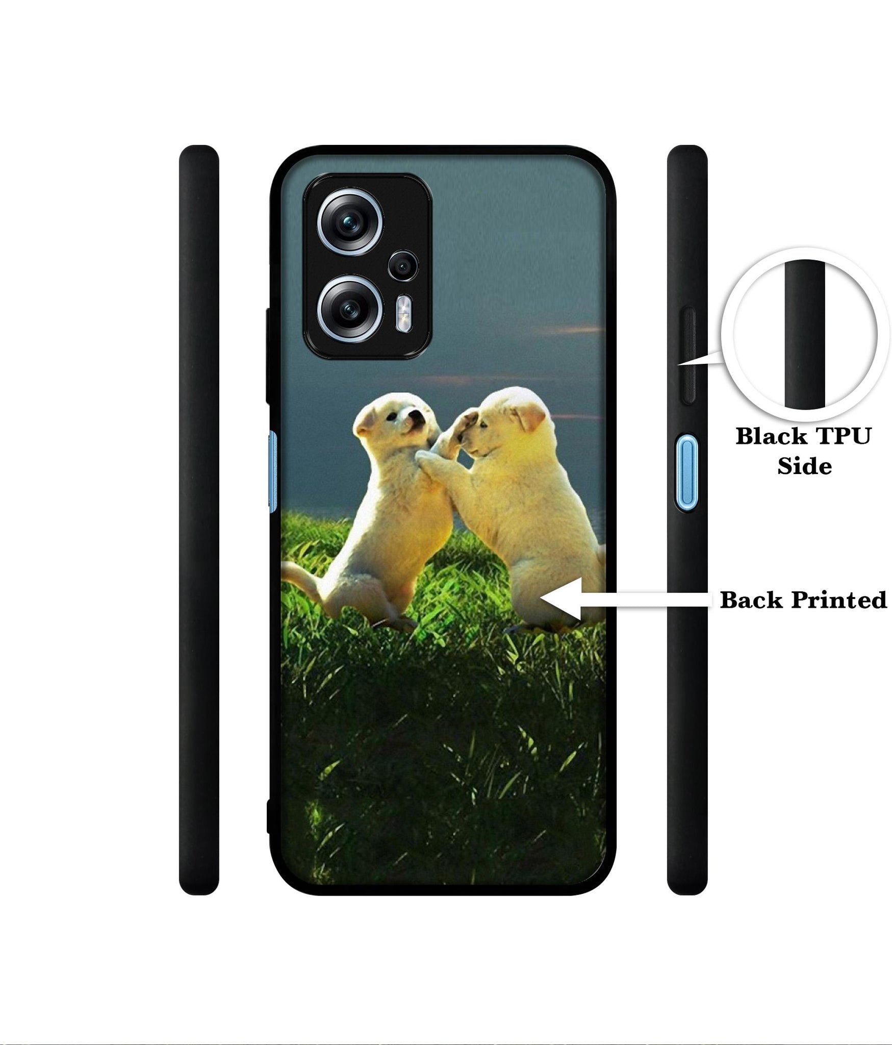 Puppy Couple Sunset Designer 2D Printed Back Case Cover for Mi Redmi K50i 5G