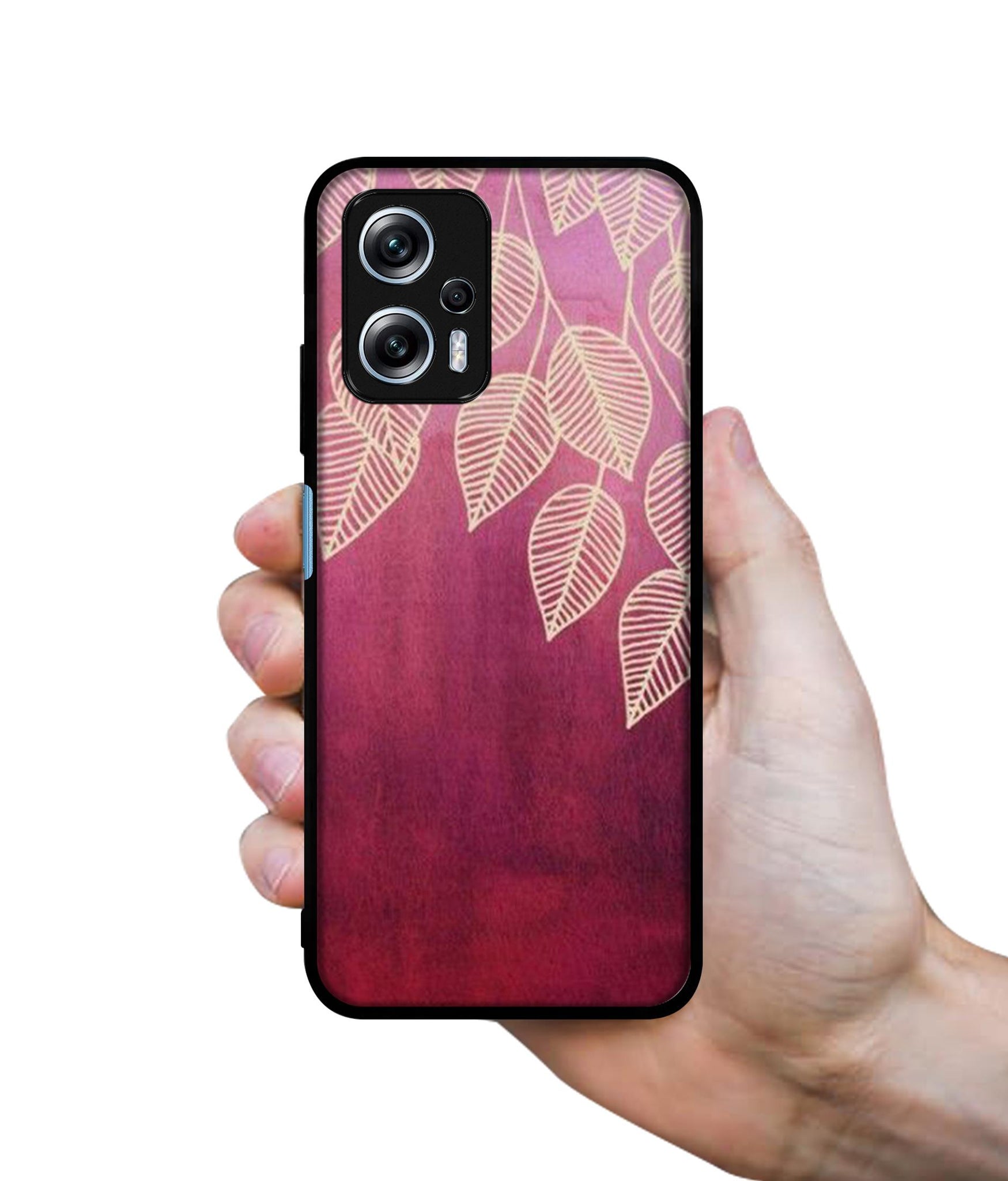 Leaf Pattern Designer 2D Printed Back Case Cover for Mi Redmi K50i 5G