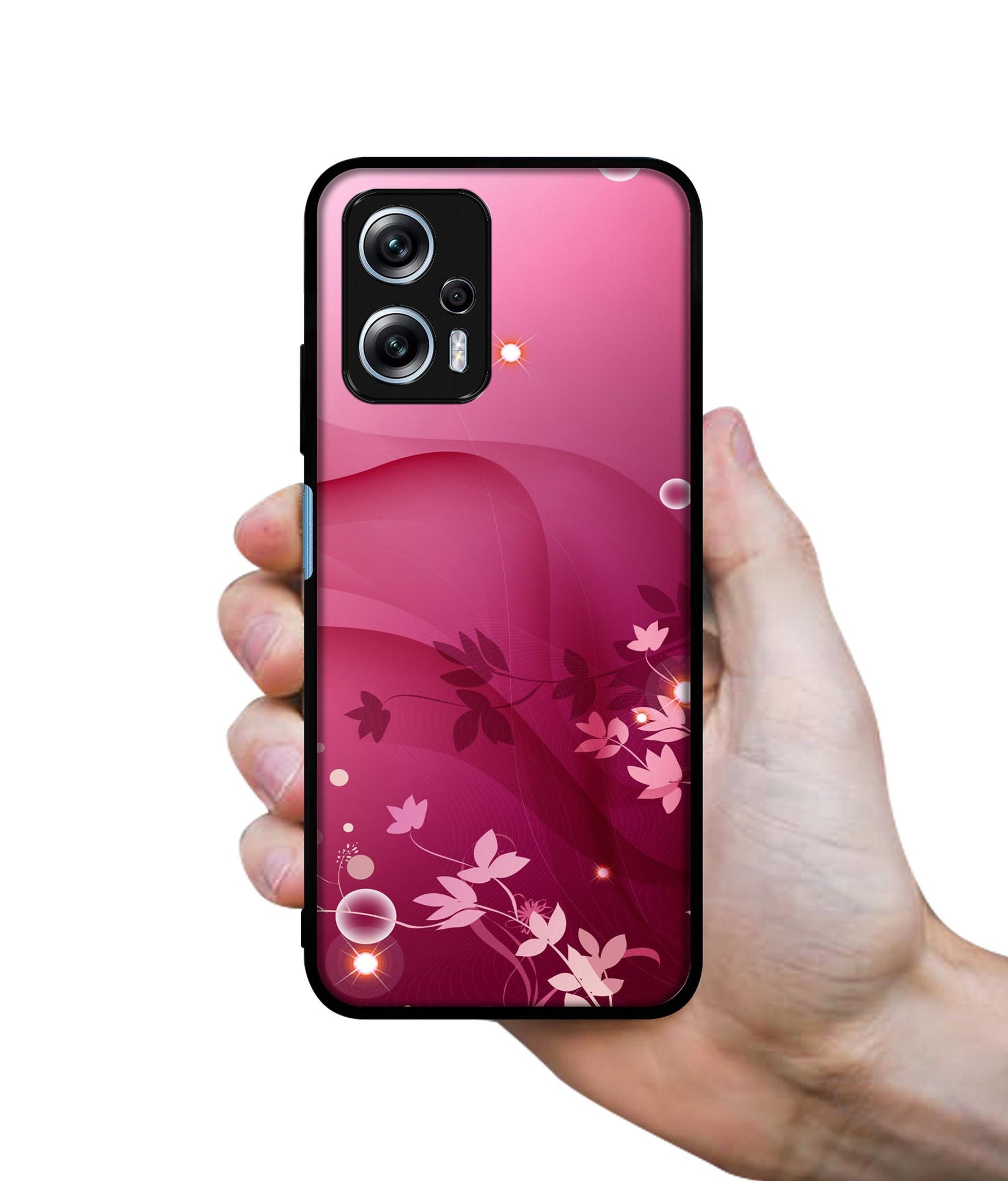 Pink Abstract Designer 2D Printed Back Case Cover for Mi Redmi K50i 5G