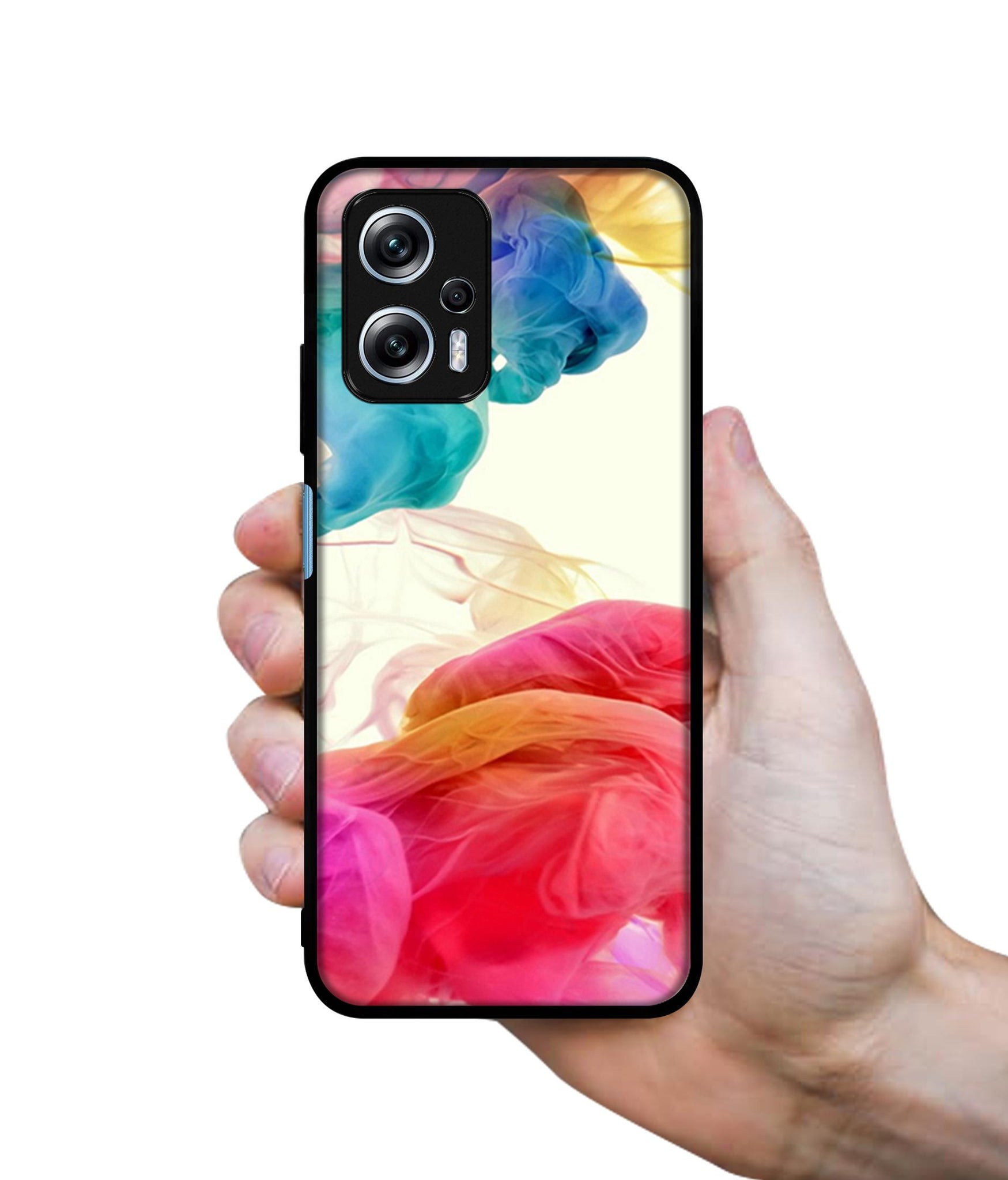 Colored Smoke Designer 2D Printed Back Case Cover for Mi Redmi K50i 5G