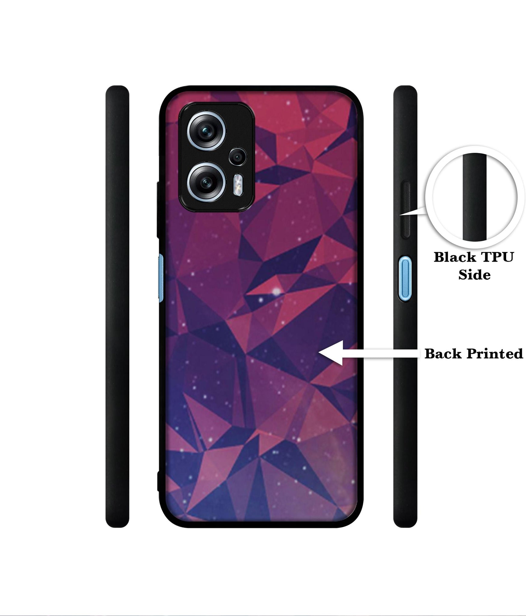 Bad Color Shape Designer 2D Printed Back Case Cover for Mi Redmi K50i 5G