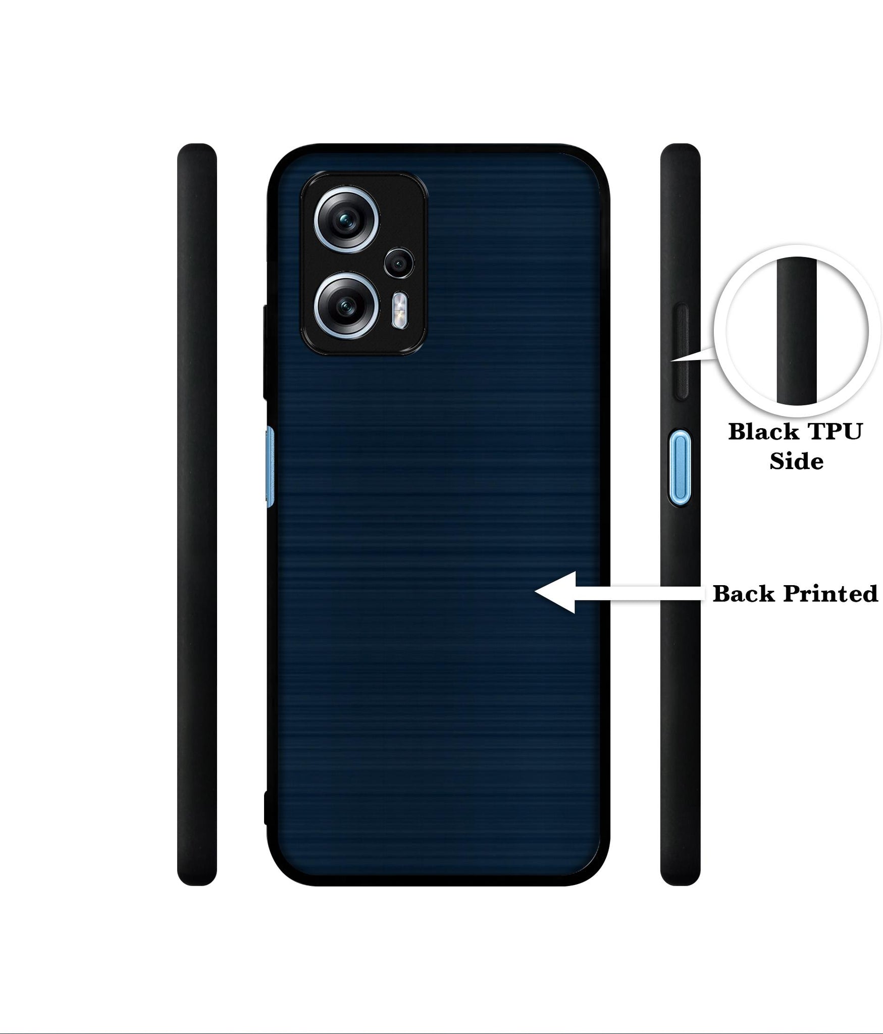 Blue Line Designer 2D Printed Back Case Cover for Mi Redmi K50i 5G