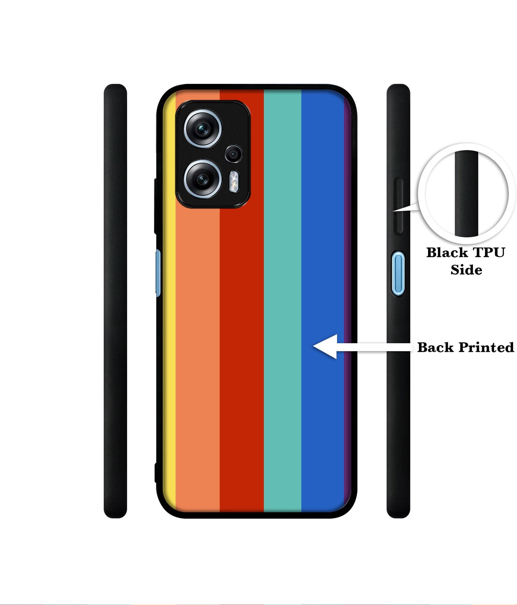 Rainbow Colors Designer 2D Printed Back Case Cover for Mi Redmi K50i 5G