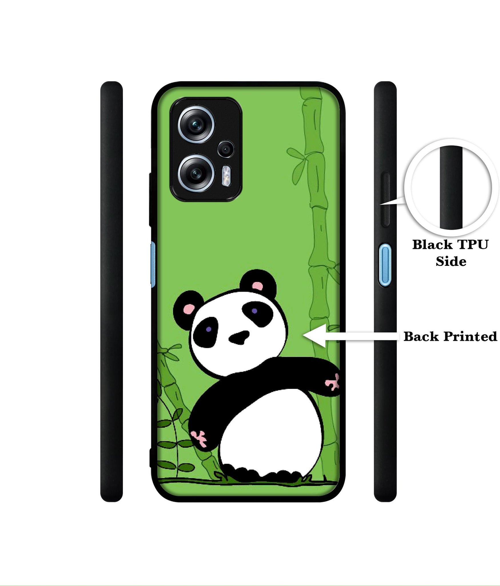 Panda with Bamboo Designer 2D Printed Back Case Cover for Mi Redmi K50i 5G