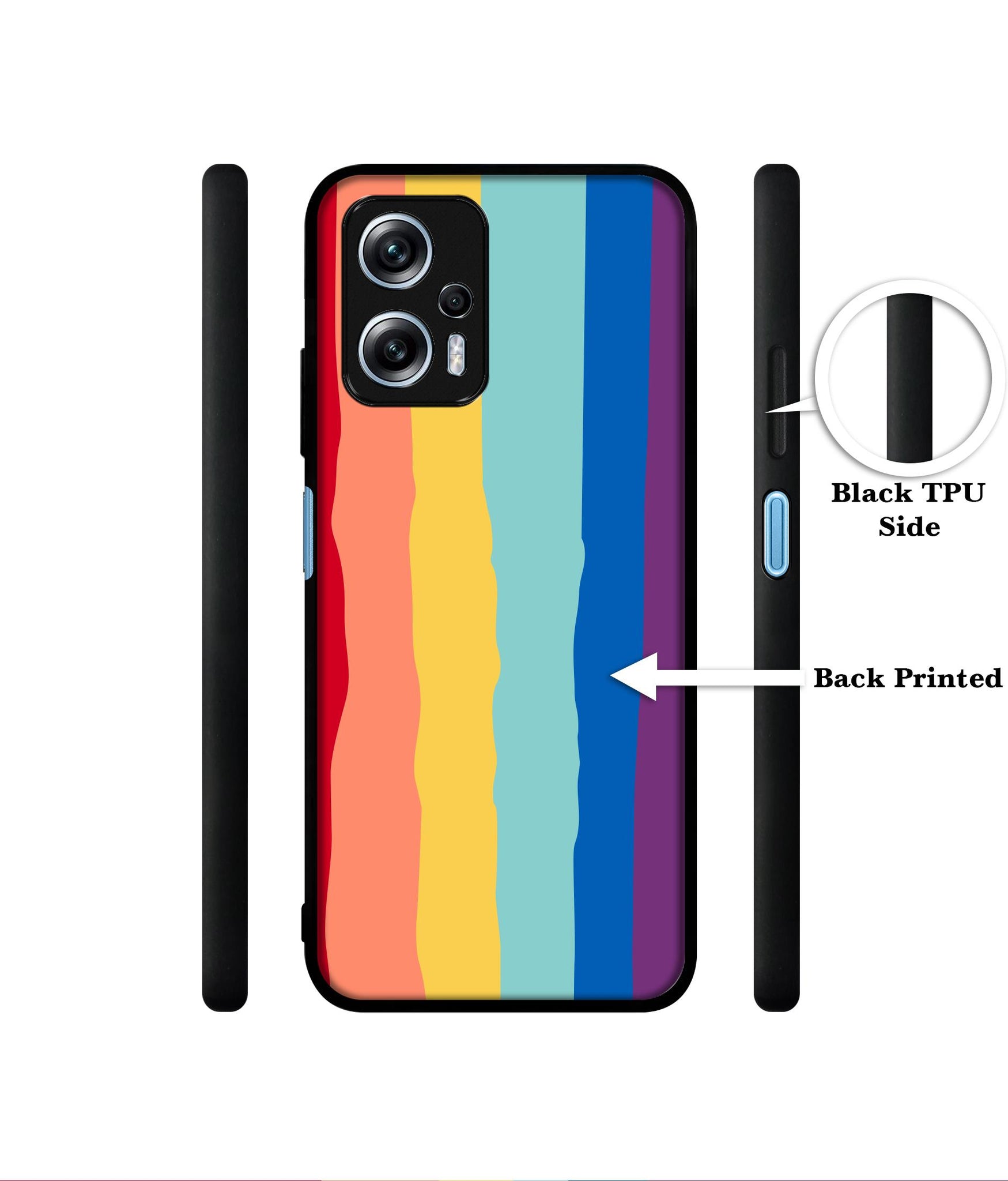 Rainbow Designer 2D Printed Back Case Cover for Mi Redmi K50i 5G