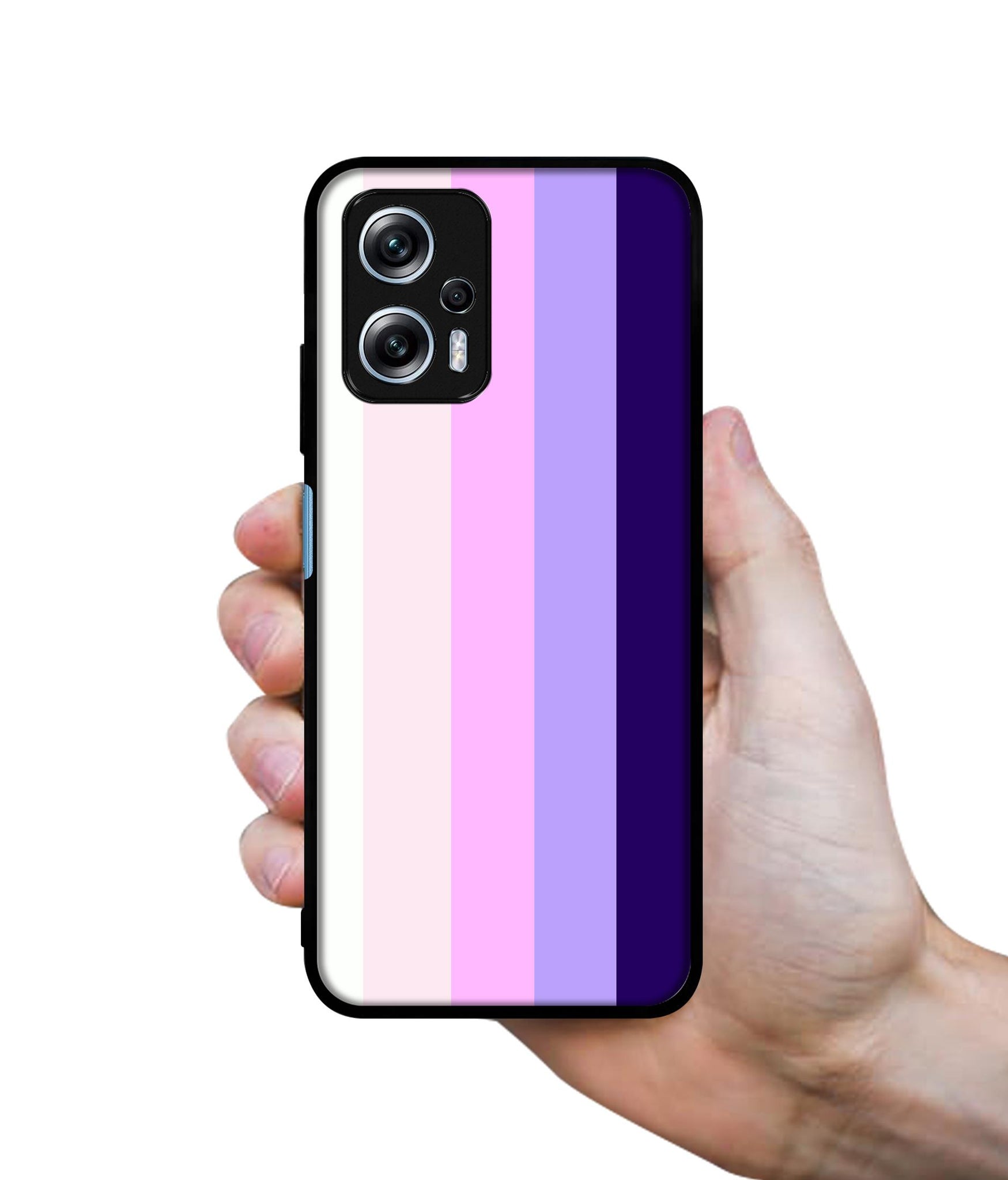 Pink and Purple Lines Designer 2D Printed Back Case Cover for Mi Redmi K50i 5G