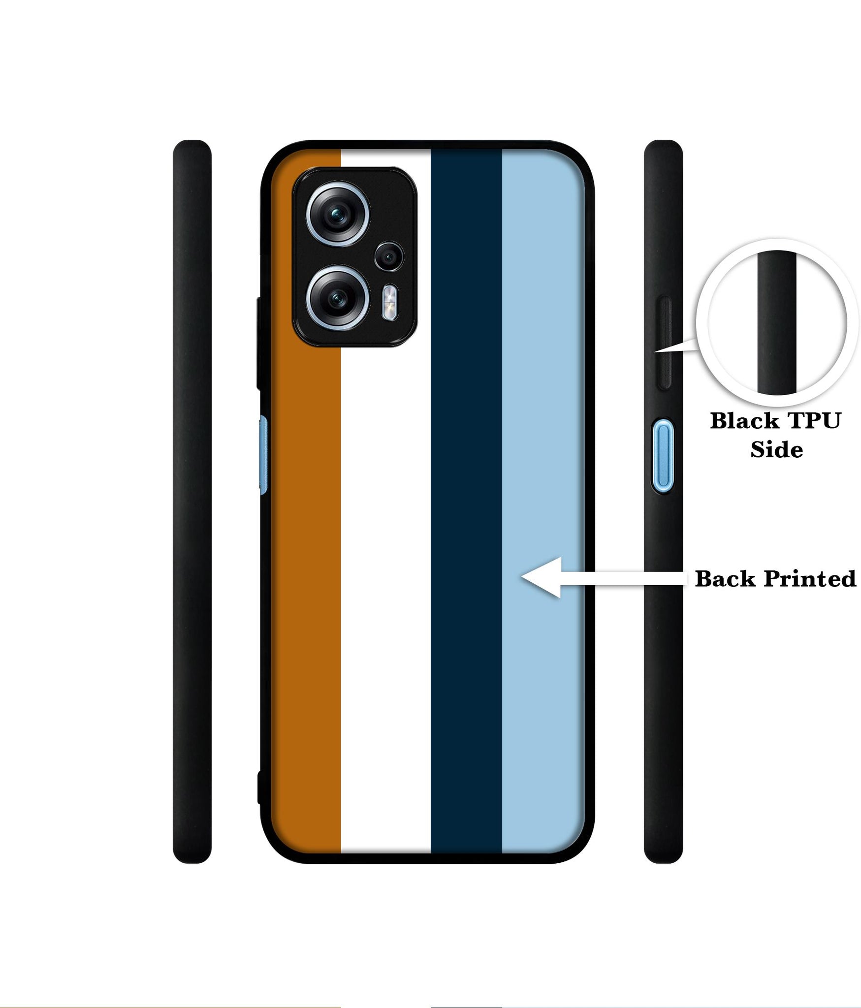 Color Stripes Designer 2D Printed Back Case Cover for Mi Redmi K50i 5G